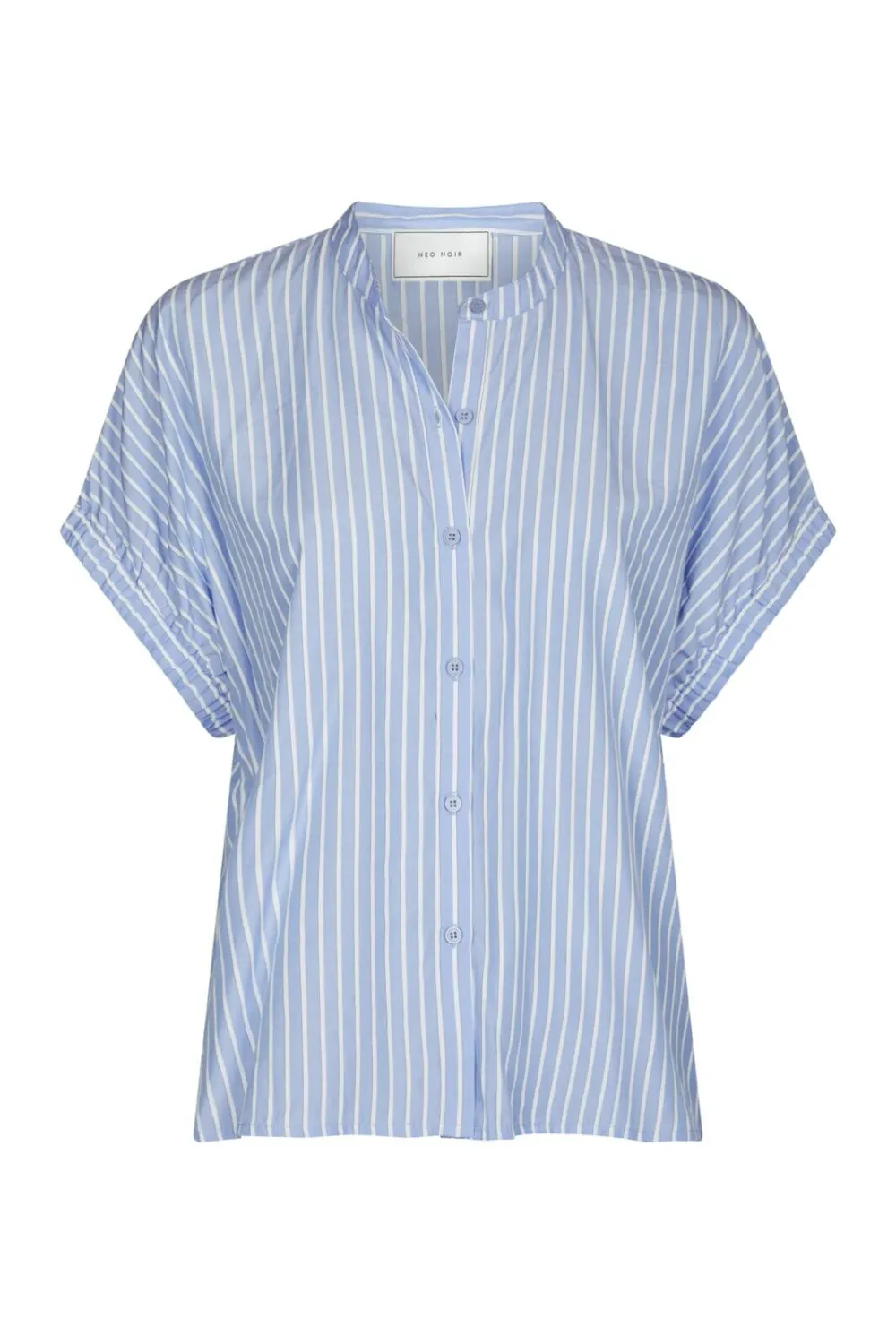 Neo Noir Englana Stripe Blouse 166460 Light Blue Neo Noir Englana Stripe Blouse 166460 Light Blue