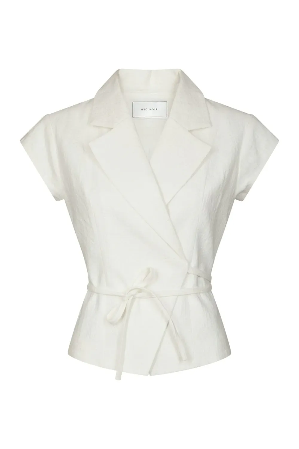Neo Noir Salima Ramie Waistcoat 168128 Off White