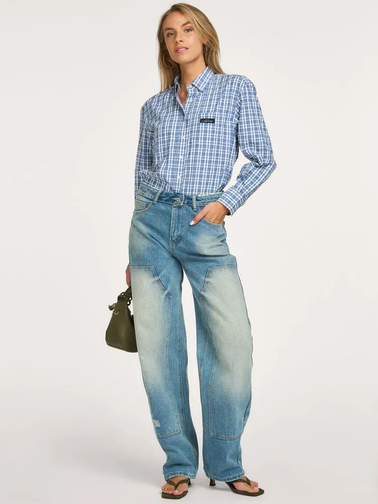 Haute L'Amitie Ohla Patch Tall Jeans HL10579 Denim blue