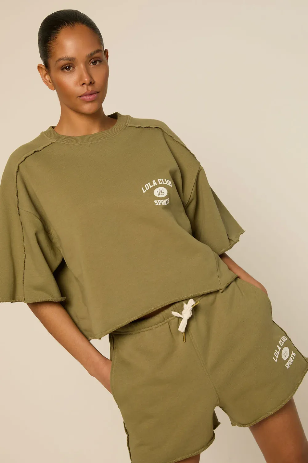 The Lola Club Anine Shorts Anine-002 Sage Green