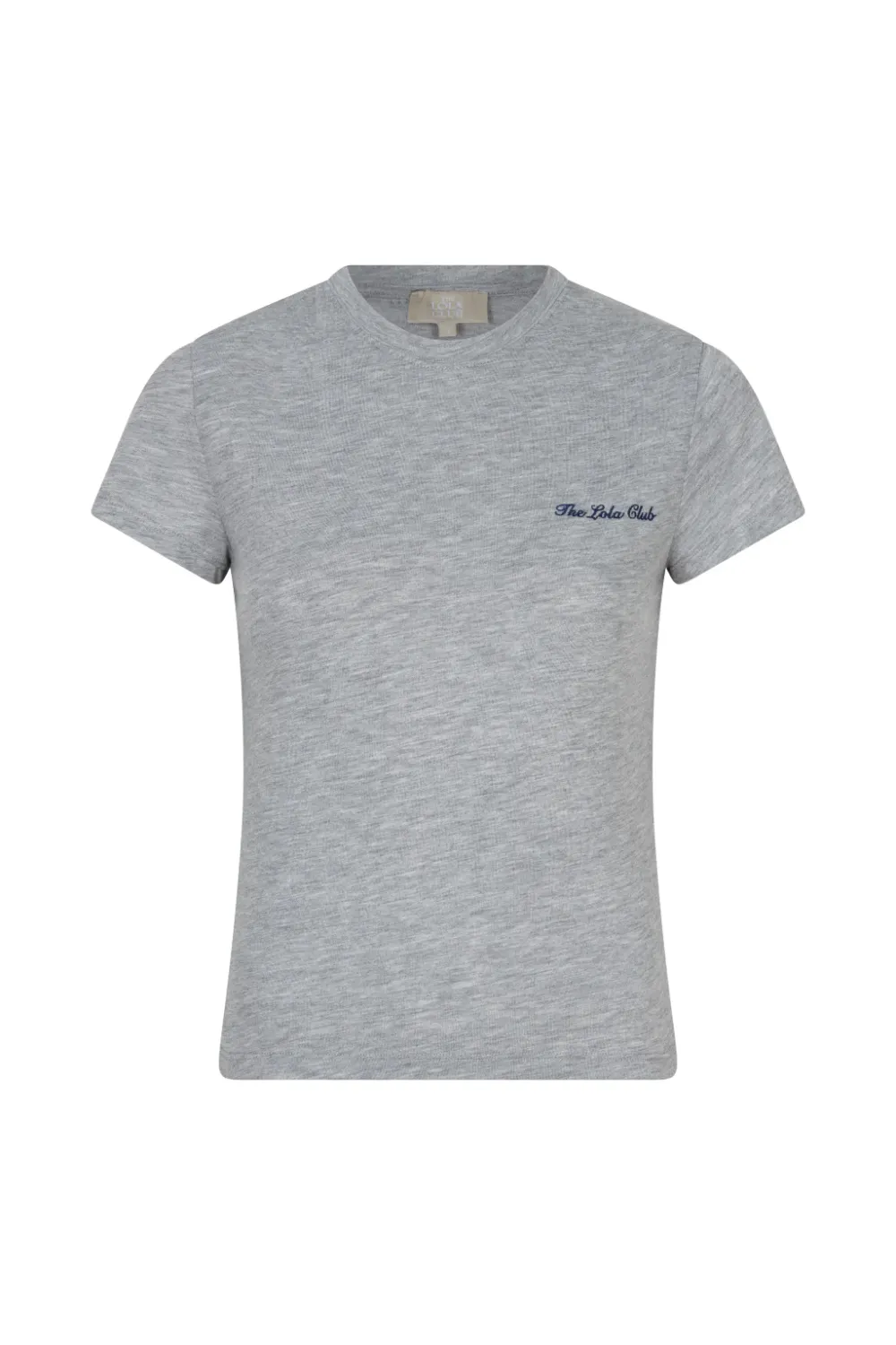 The Lola Club Nicole Tee Nicole-002 Grey Melange The Lola Club Nicole Tee Nicole-002 Grey Melange