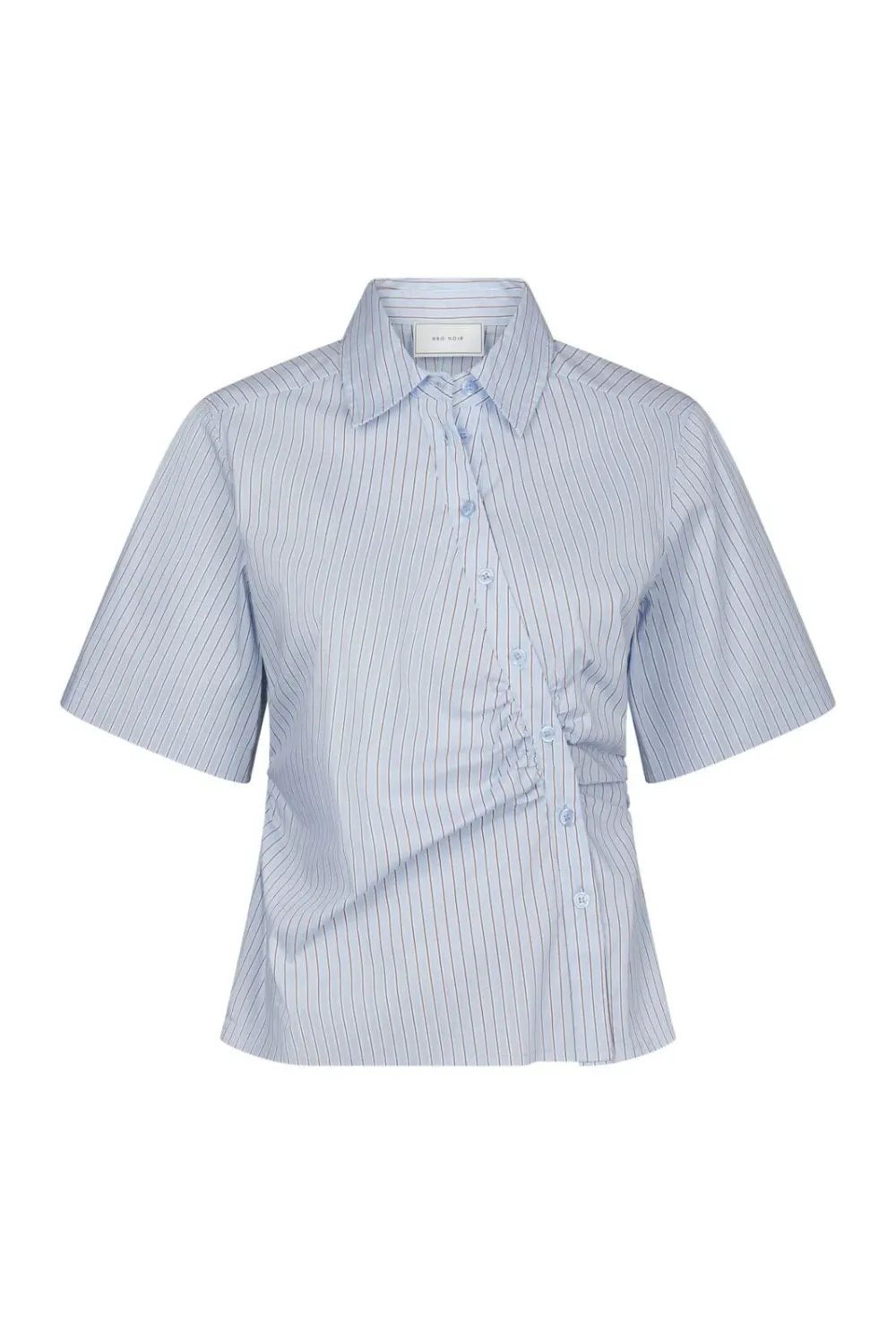 Neo Noir Hazell Stripe Shirt 169490 Light Blue