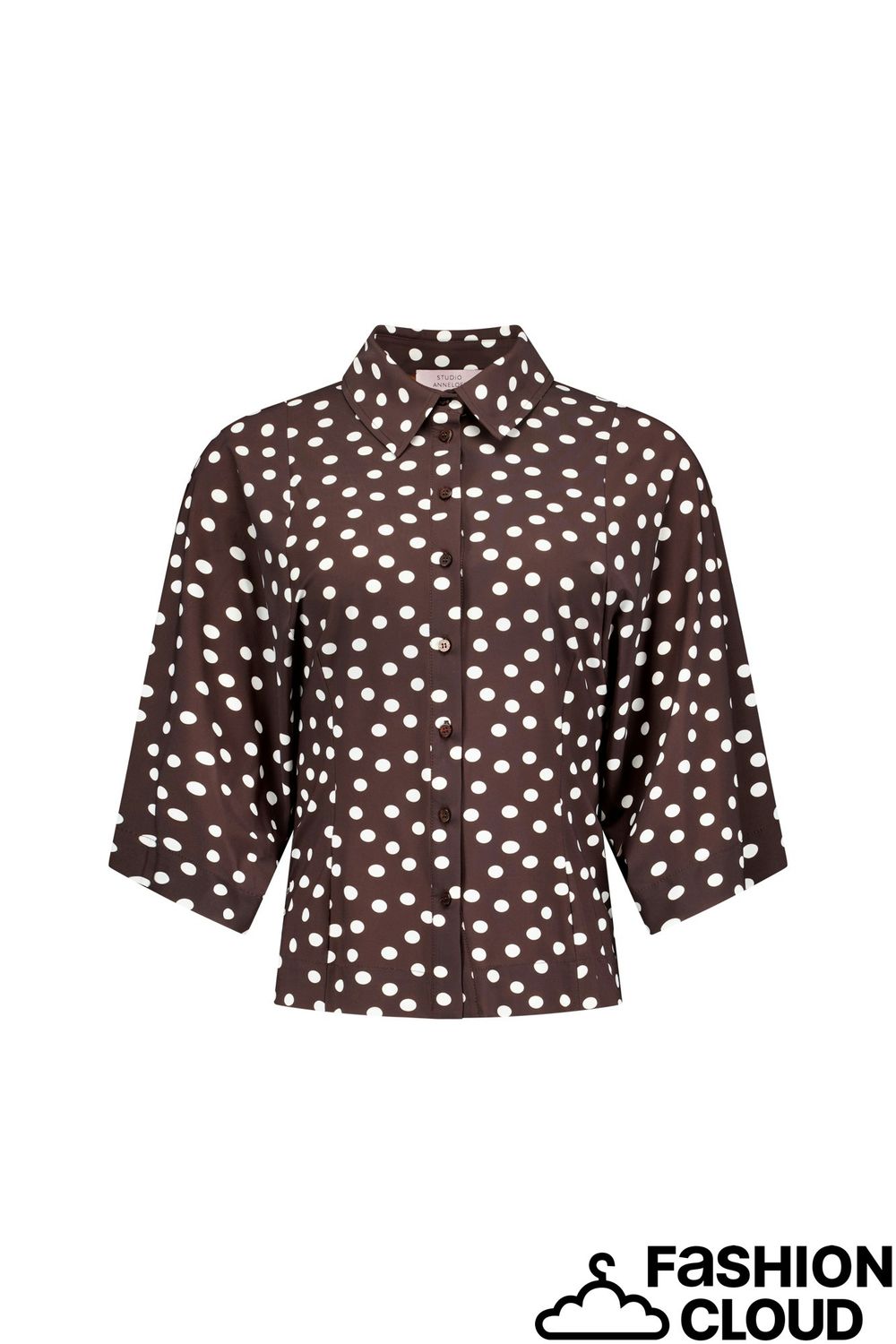 Studio Anneloes Fabienne dot blouse 13937 espresso/ecru