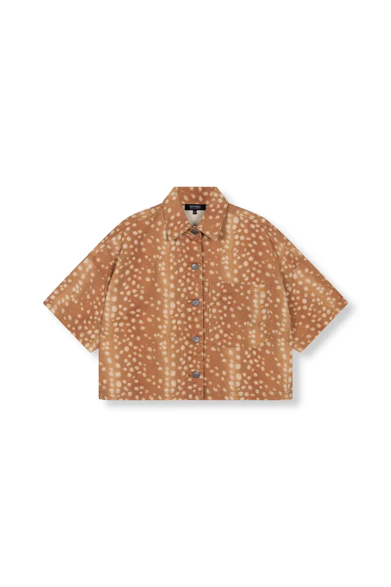 Refined ladies woven cropped blouse bambi pr R2606975203 bambi print