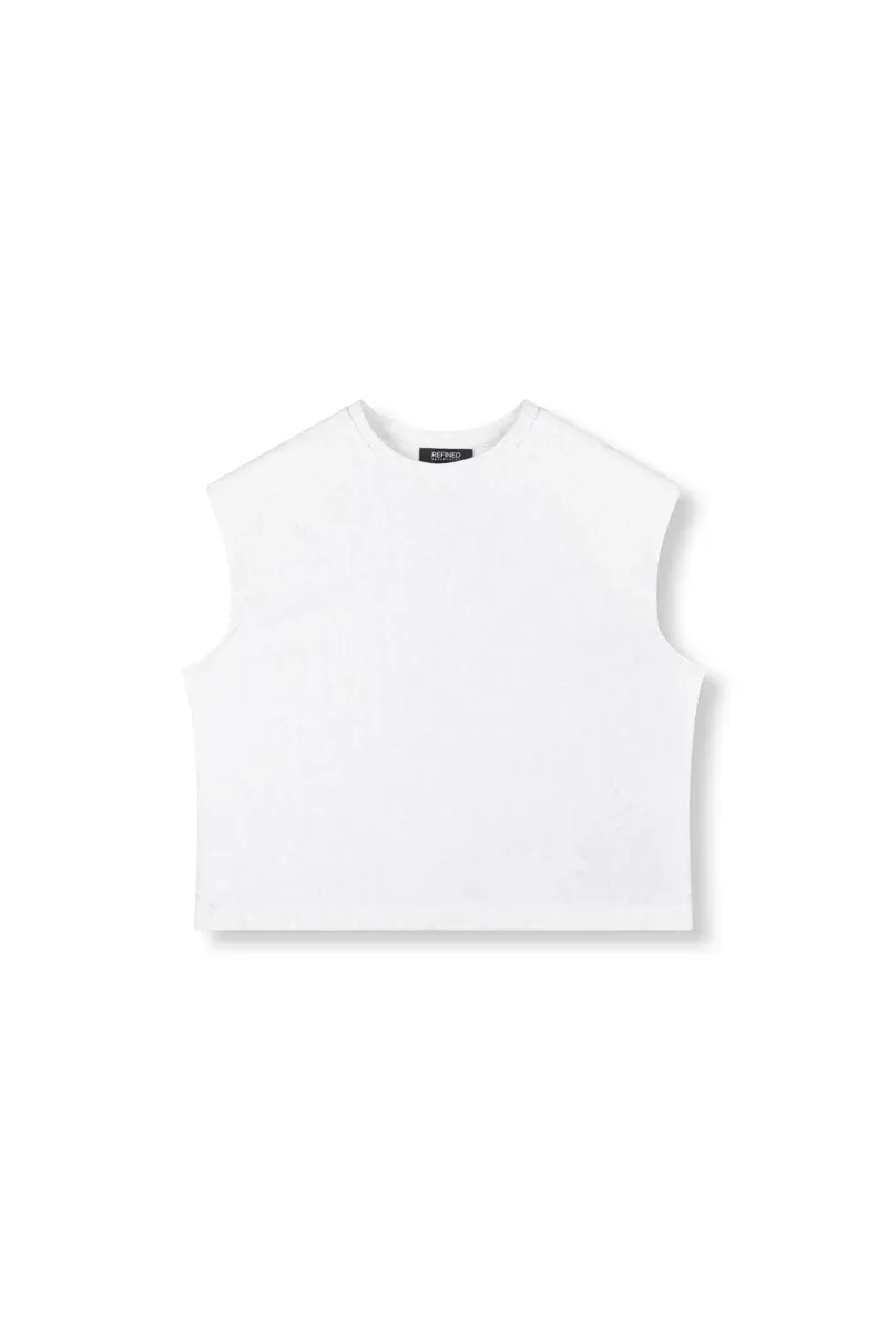 Refined ladies knitted sleevless top CIANA R2606811290 off white