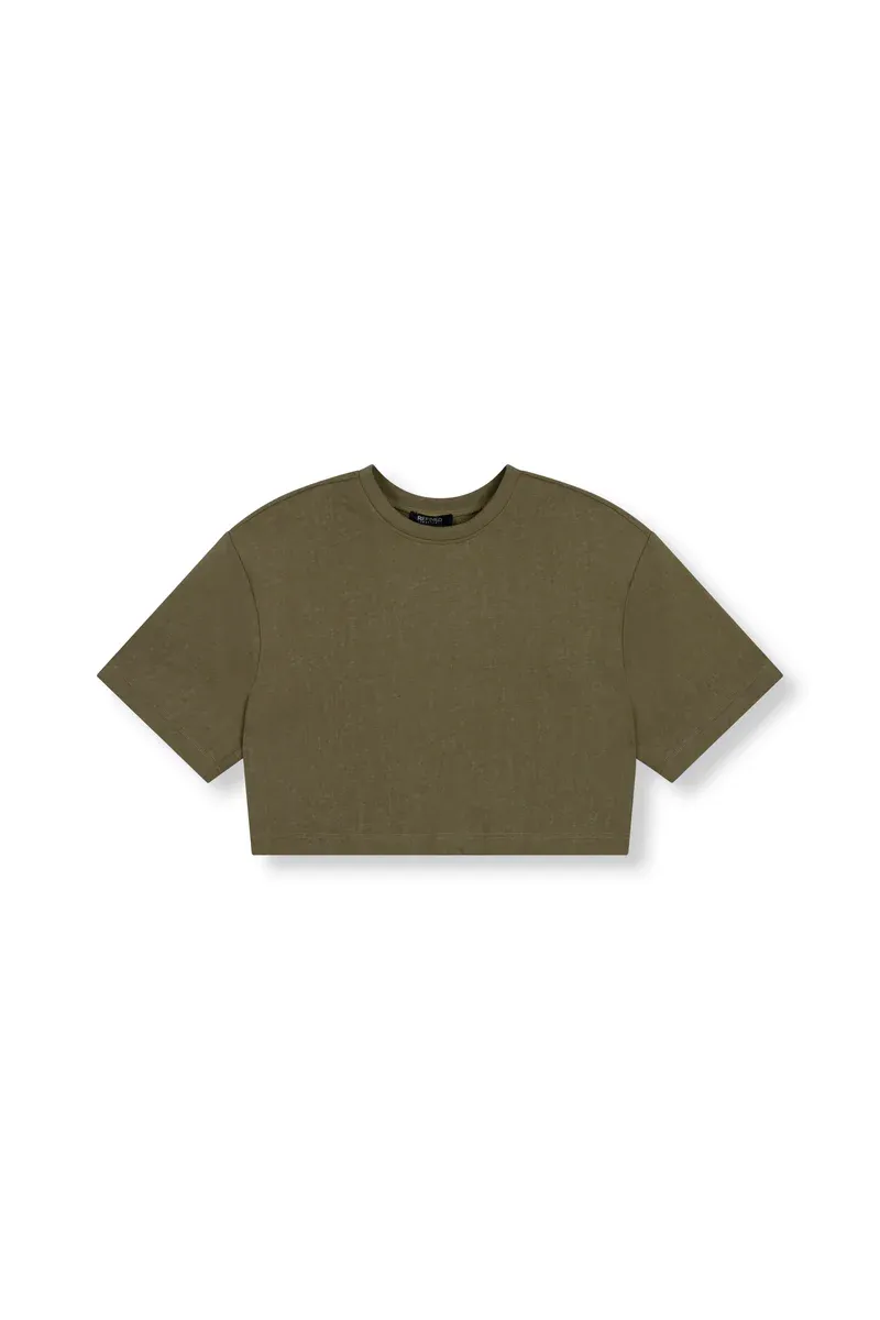 Refined ladies knitted oversized cropped shi R2606796199 army