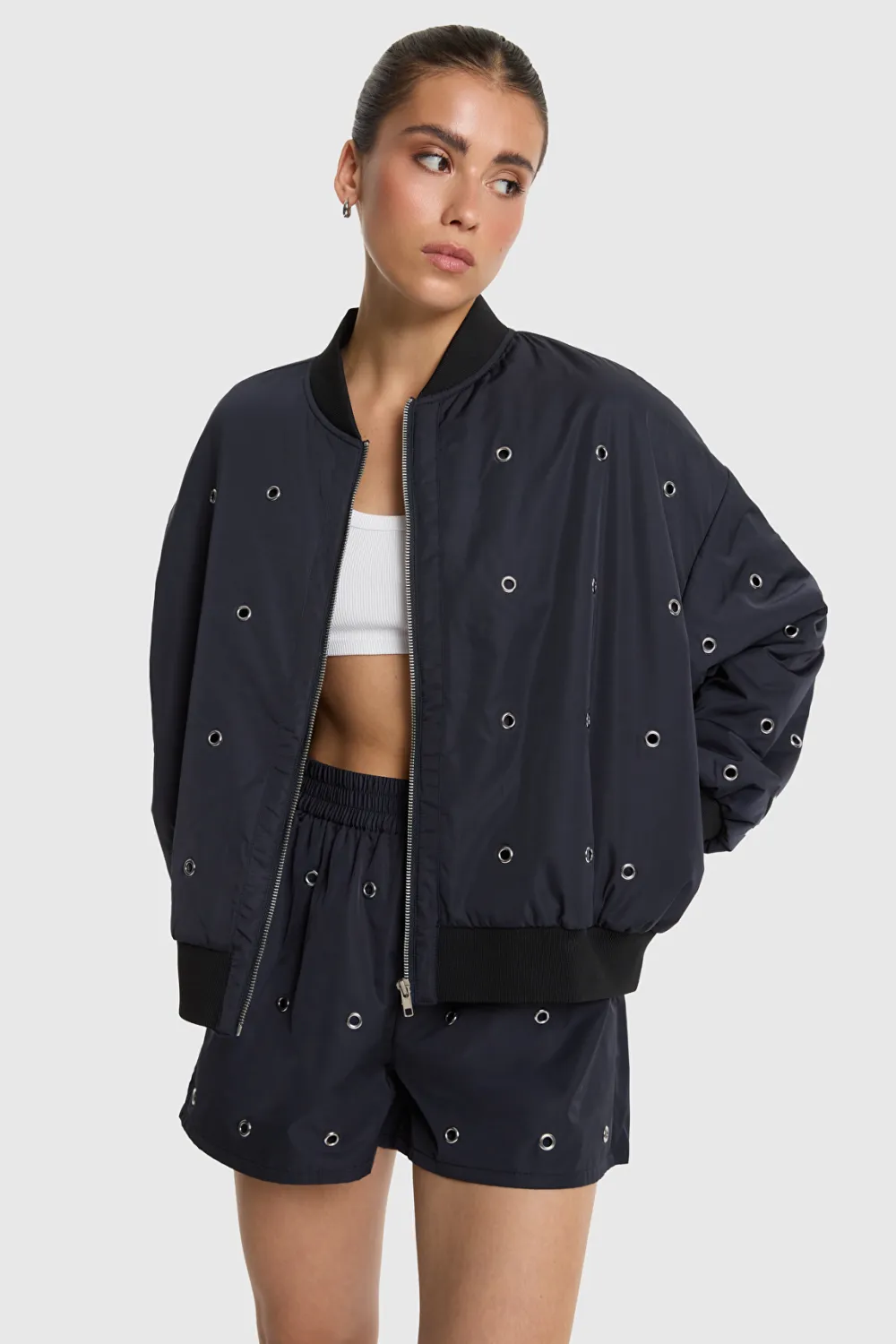 Alix the Label EYELET BOMBER 2607402721 navy
