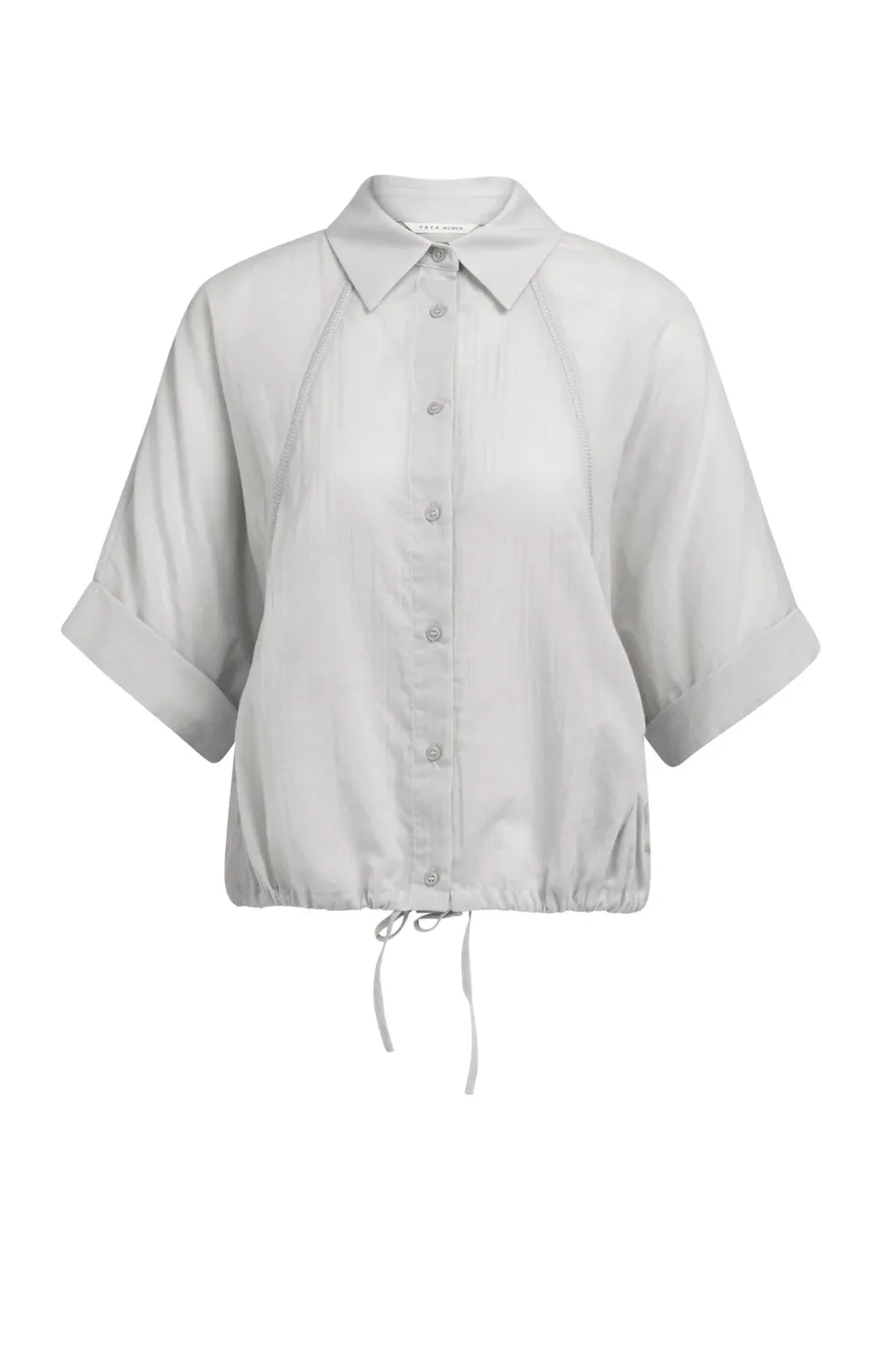 YaYa Blouse met gevlochten details 01-201222-606 ALABASTER GRAY YaYa Blouse met gevlochten details 01-201222-606 ALABASTER GRAY