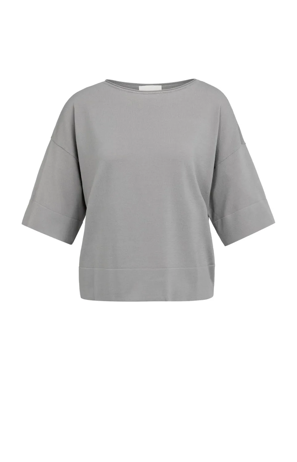 YaYa Fijngebreid oversized T-shirt 01-000598-606 STORM CLOUD GREY