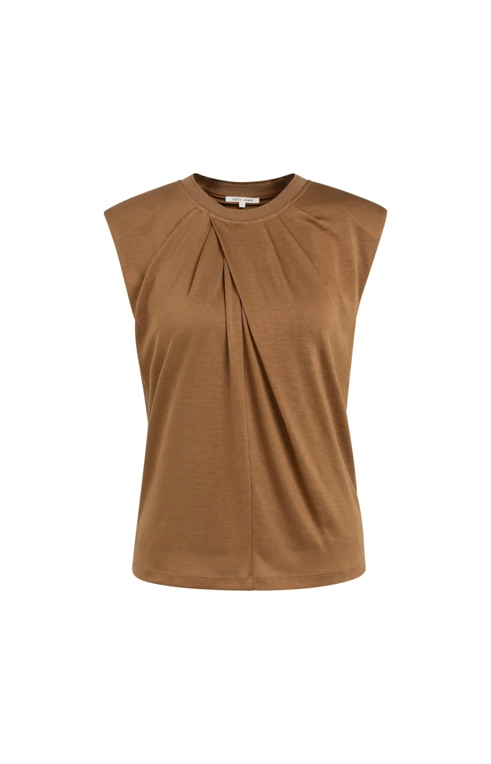 YaYa Top met plooidetail 01-709392-607 FOXTROT BROWN