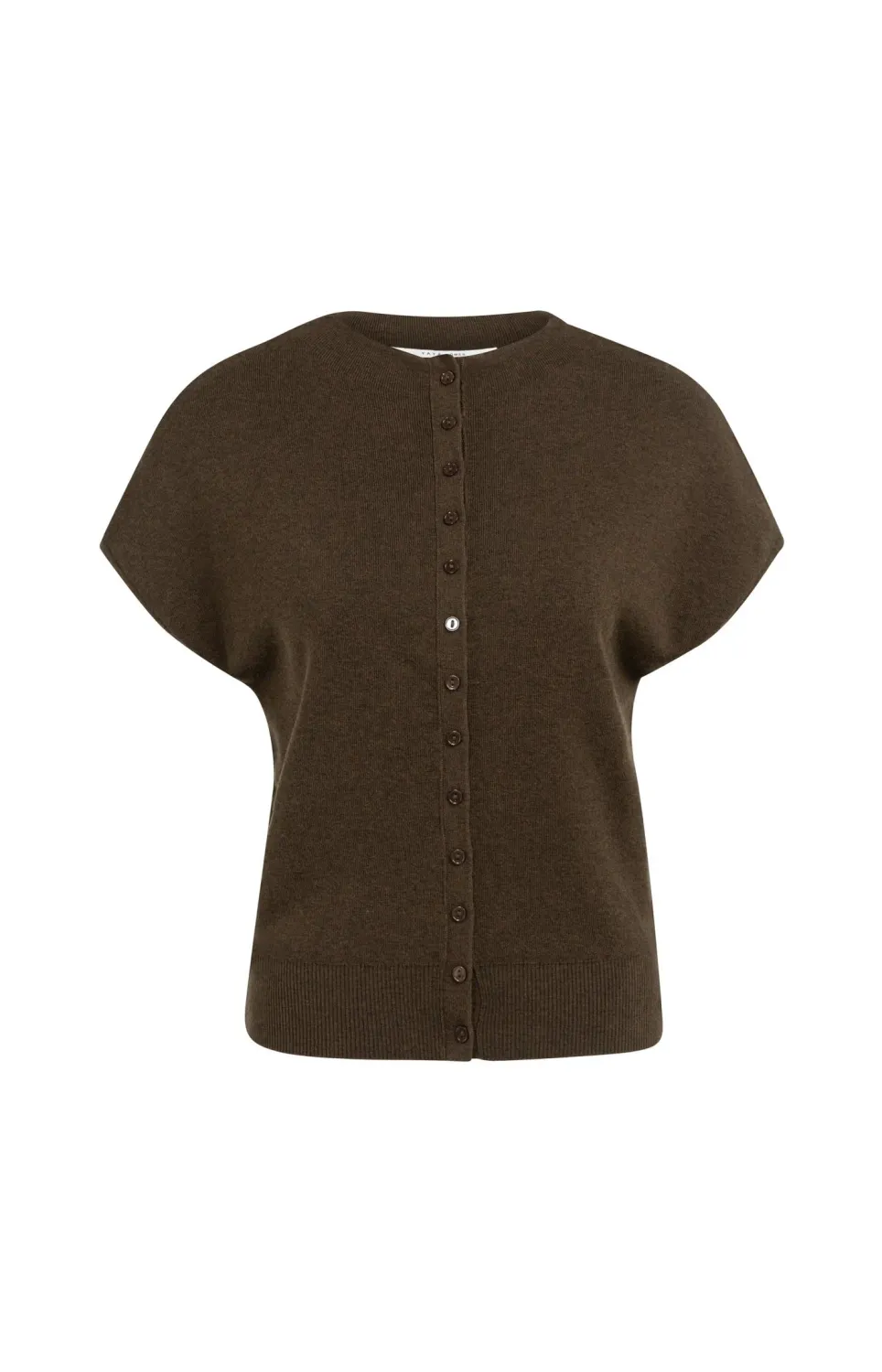 YaYa Gebreid vest met knopen 01-010163-607 SLATE BLACK BROWN MELANGE