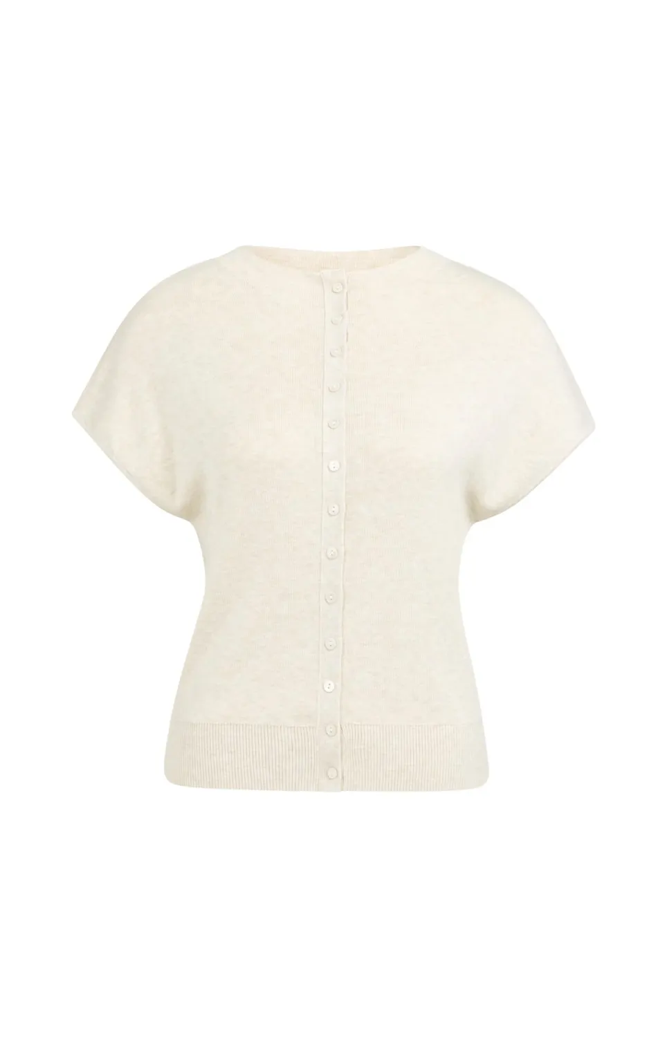 YaYa Gebreid vest met knopen 01-010163-607 BEIGE MELANGE