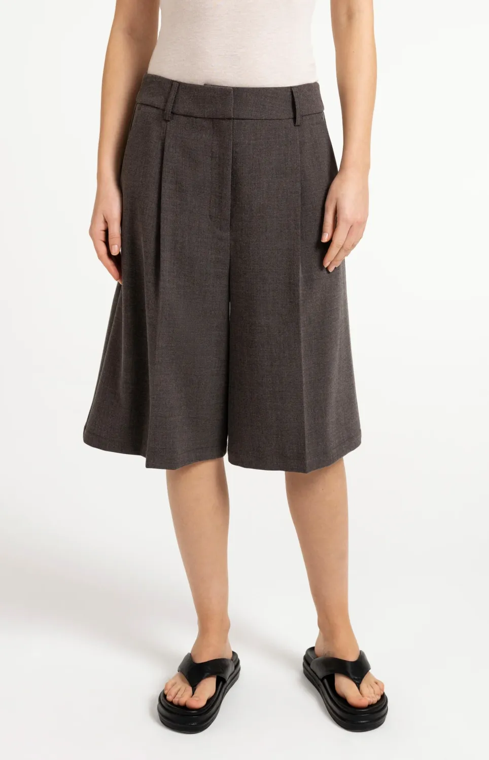 YaYa Bermuda met hoge taille 01-321040-607 DELICIOSO BROWN