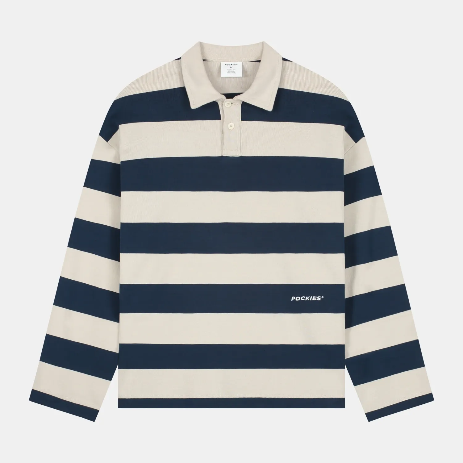Pockies Striped LS Polo - Navy/OW PO-NOW-ST-262 Mixed Colors