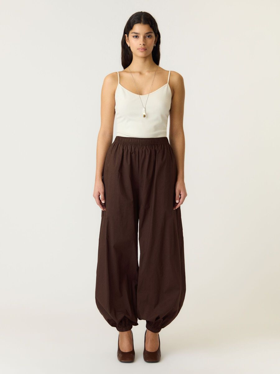 99999 - Algemene gro YASMELVO HW BALLOON PANT S. 26041205 Coffee Bean