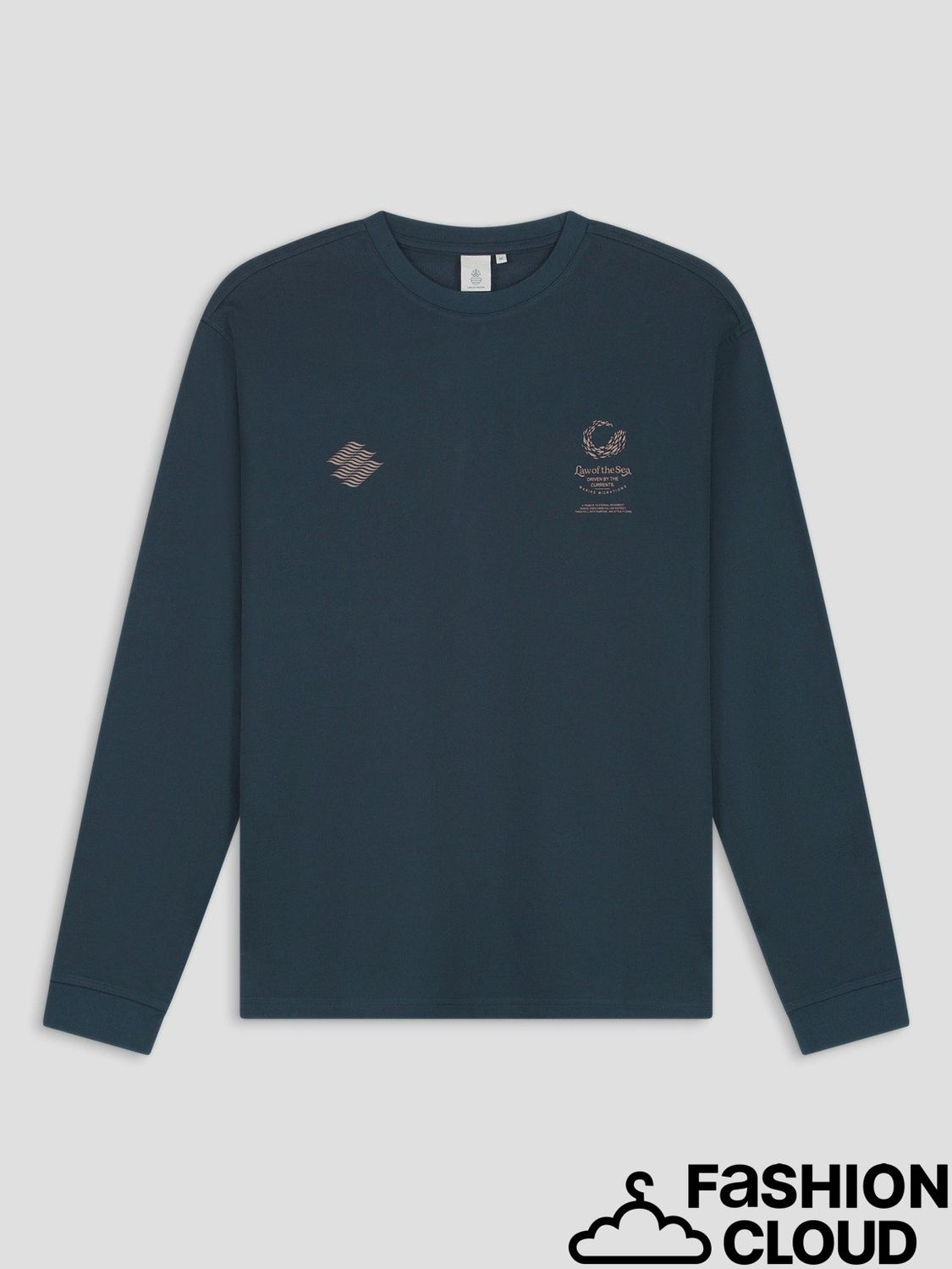 Law Of The Sea MAZU LONG SLEEVE ARTWORK T-SHIRT LAW-10530 Mood Indigo