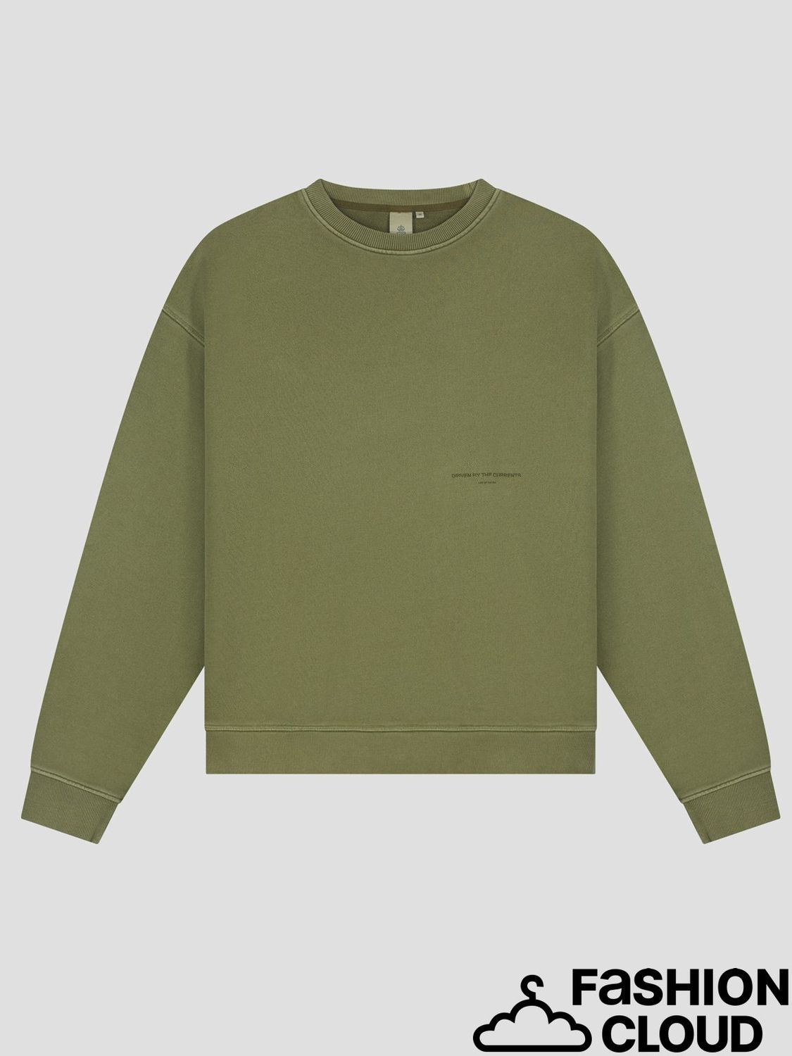 Law Of The Sea TORRIA GARMENT DYED CREWNECK SWEAT LAW-10518 Martini Olive