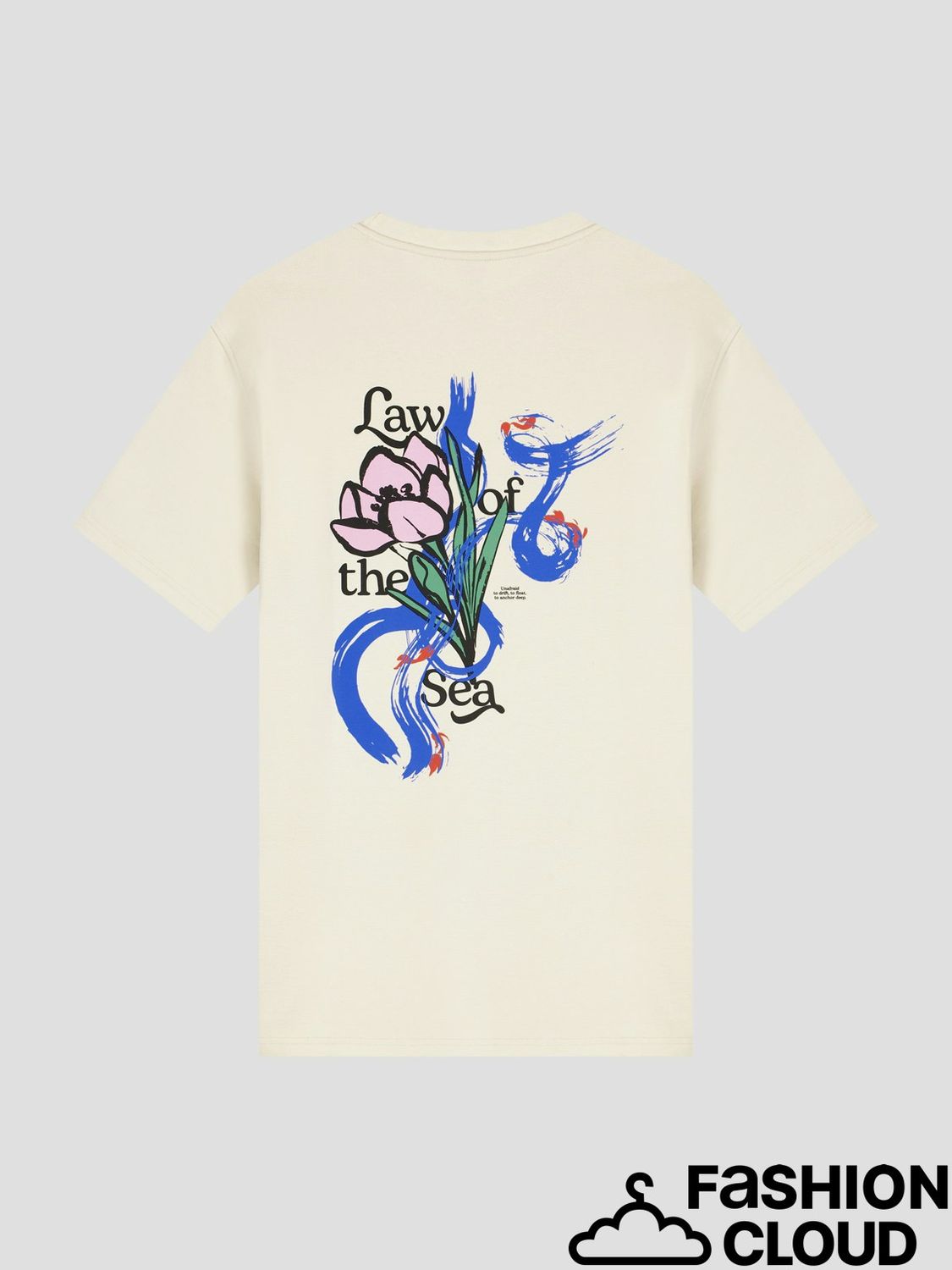 Law Of The Sea LIFE FLOW ARTWORK T-SHIRT LAW-10531 Almond Milk