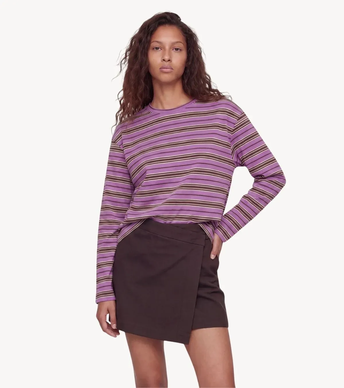 Edited Verlee Longsleeve EDT7916019 Stripes: Black Coffee, Lavende