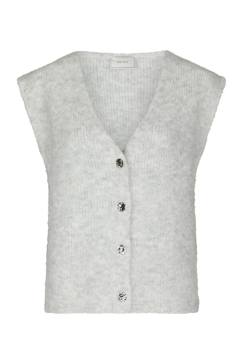 Neo Noir Xandra Knit Vest 169152 Light grey