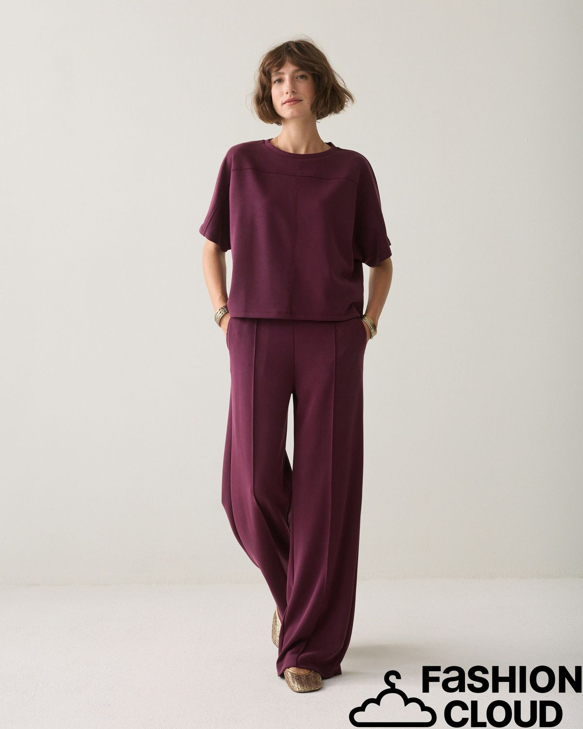 Summum Woman Wide leg pant Soft scuba 4s3019-30606 335