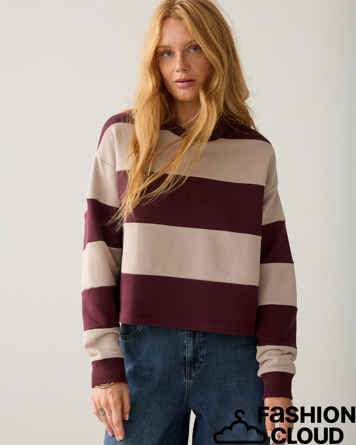 Summum Woman Big stripe Boxy sweatshirt 3s5336-30805 335