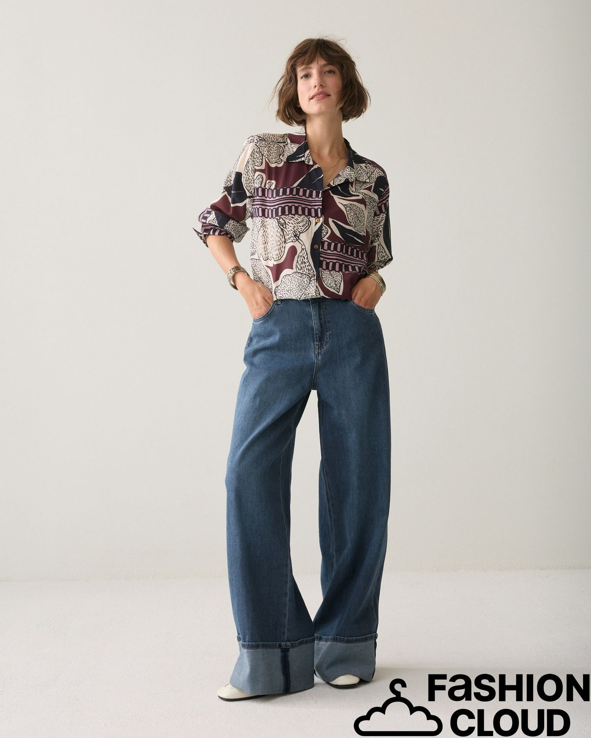 Summum Woman Blouse Scarf print 2s3561-12487 120