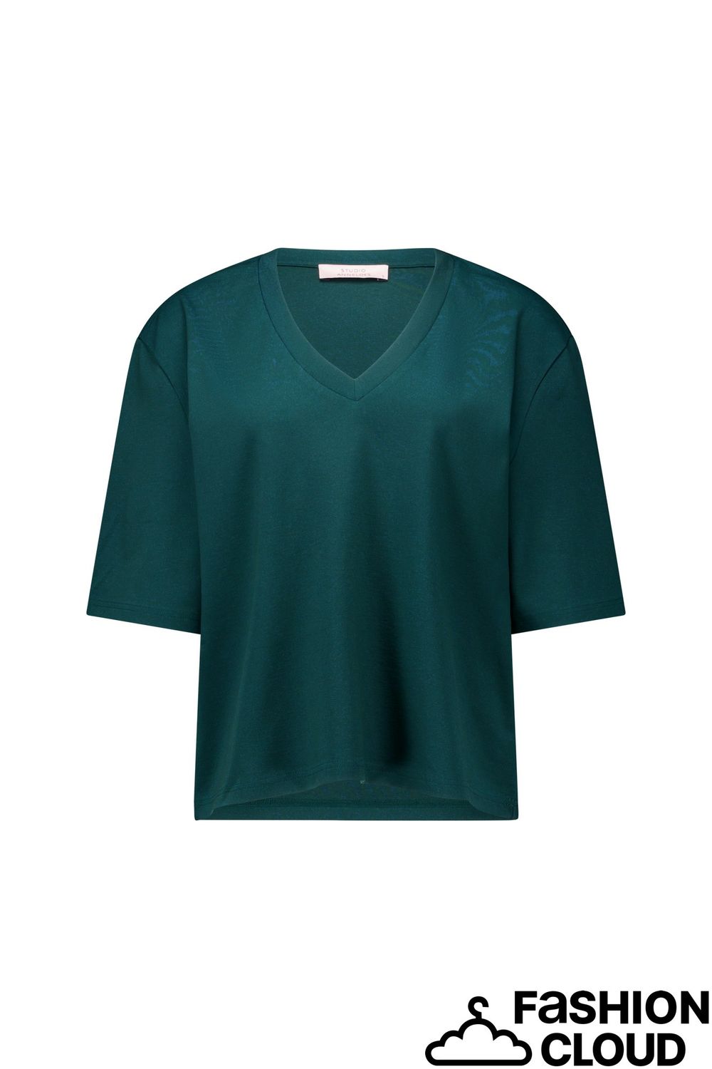 Studio Anneloes Fiore vneck t-shirt 14059 teal Studio Anneloes Fiore vneck t-shirt 14059 teal