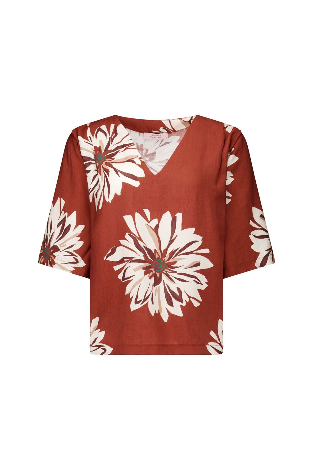 Studio Anneloes Maddi jane flower top 14070 rust Studio Anneloes Maddi jane flower top 14070 rust