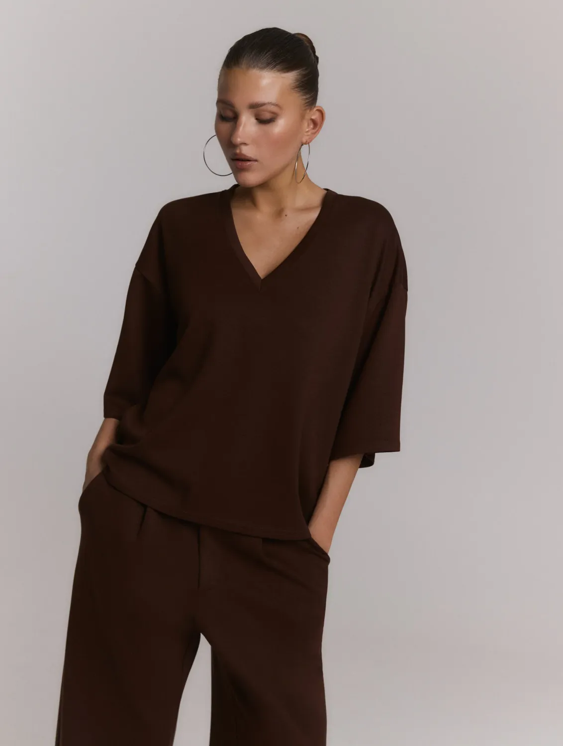 Refined DOLLA T-SHIRT R2608762041 choc brown