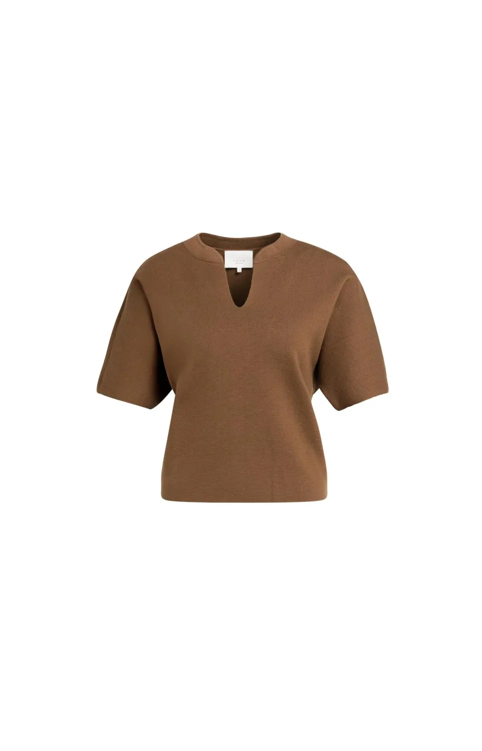YaYa Gebreide top met bomberkraag 01-000616-608 BISON BROWN YaYa Gebreide top met bomberkraag 01-000616-608 BISON BROWN