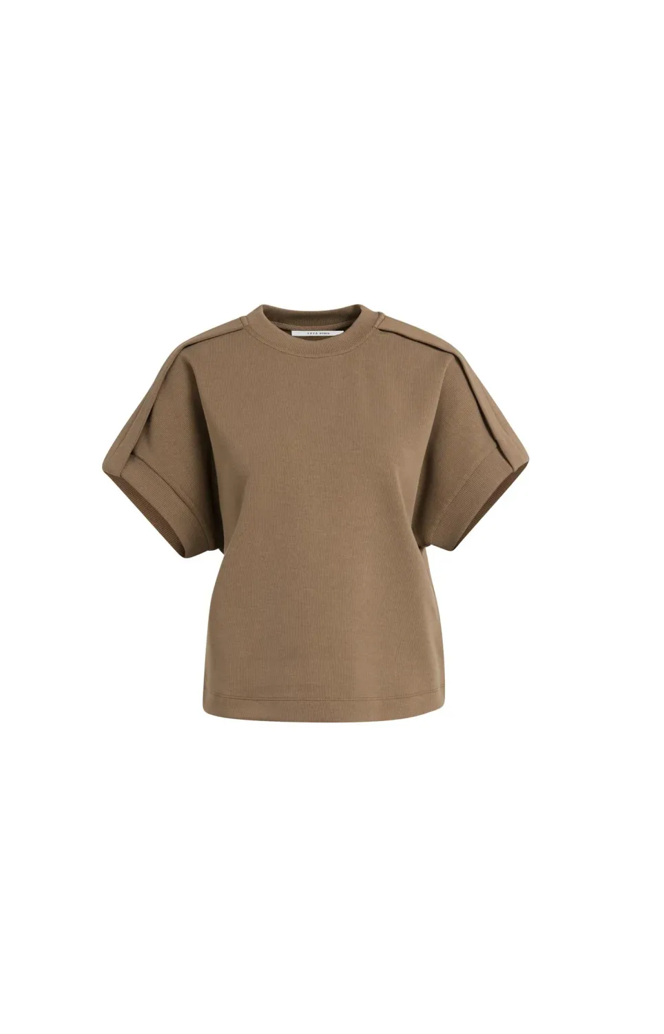 YaYa Mouwloos sweatshirt met plooie 01-109131-608 TEAK BROWN YaYa Mouwloos sweatshirt met plooie 01-109131-608 TEAK BROWN