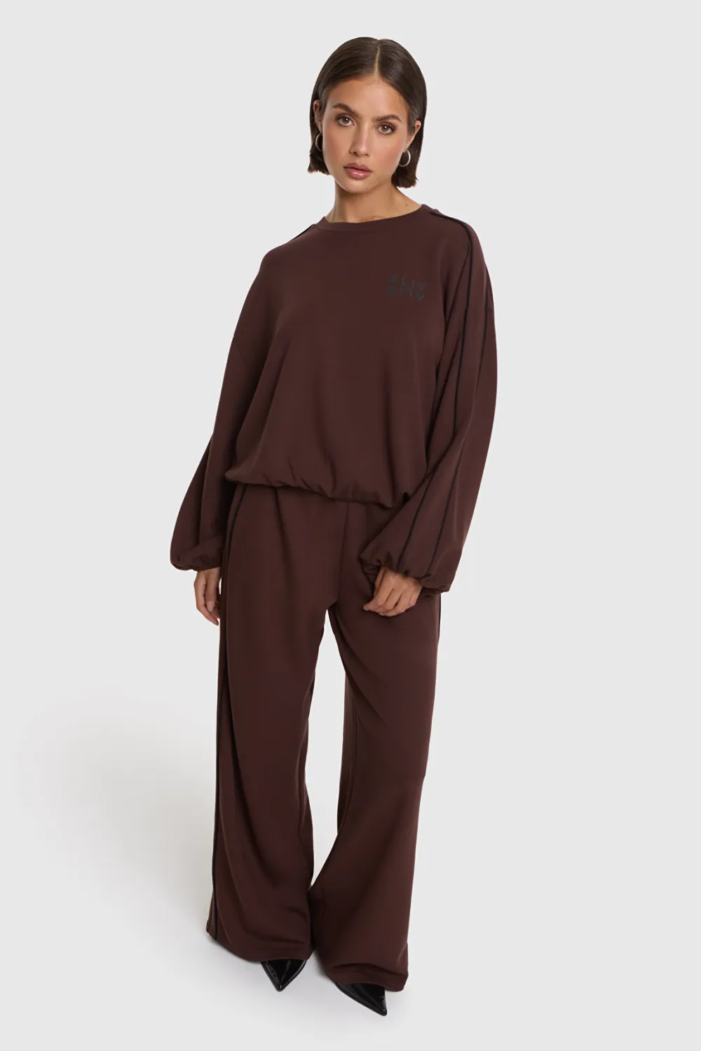 Alix the Label PIPING PANTS 2608160938 warm brown