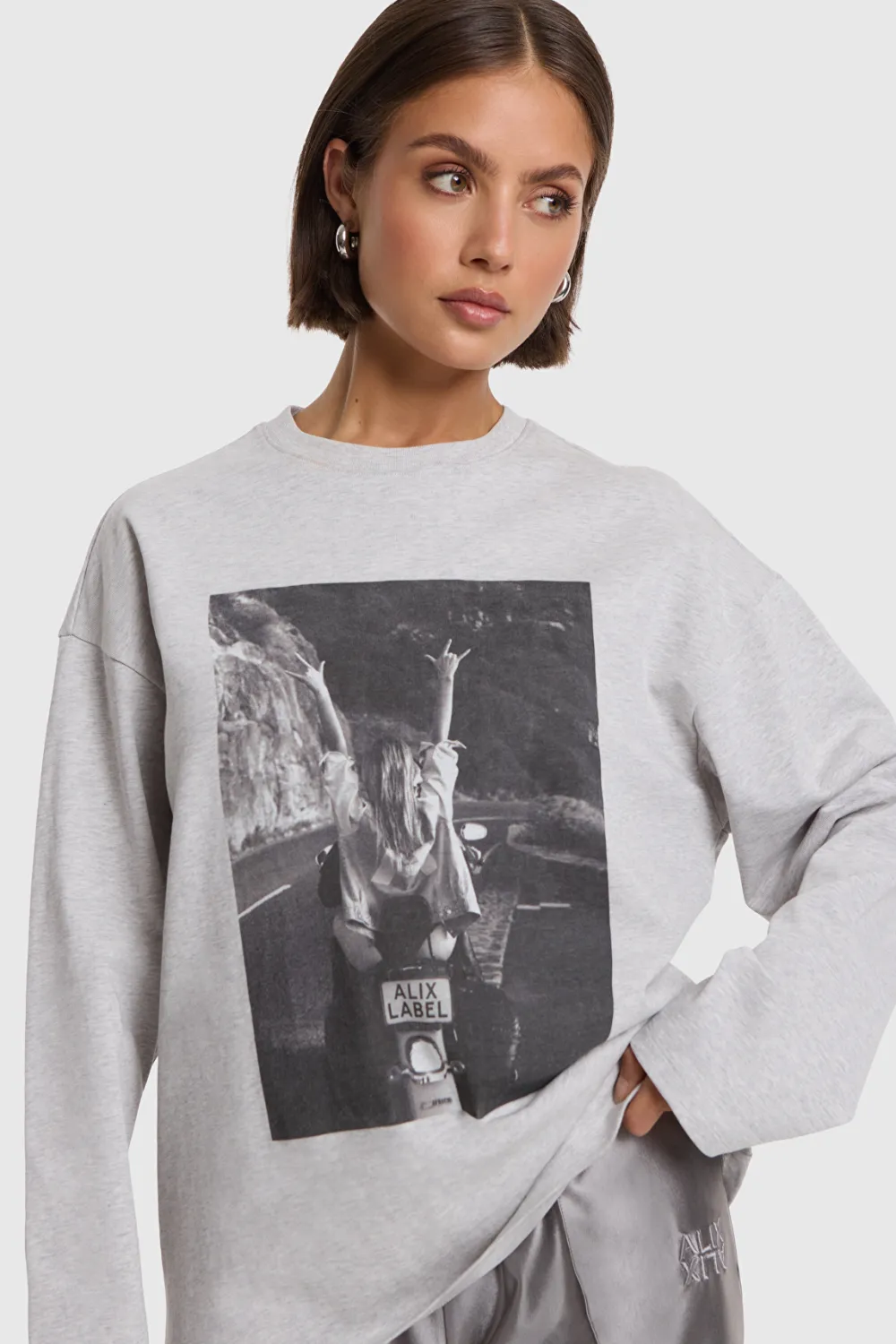 Alix the Label PHOTO LONGSLEEVE T-SHIRT 2608882960 soft grey melange