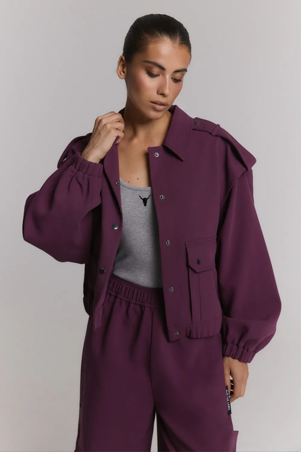 Alix the Label POCKETS JACKET 2608421853 aubergine