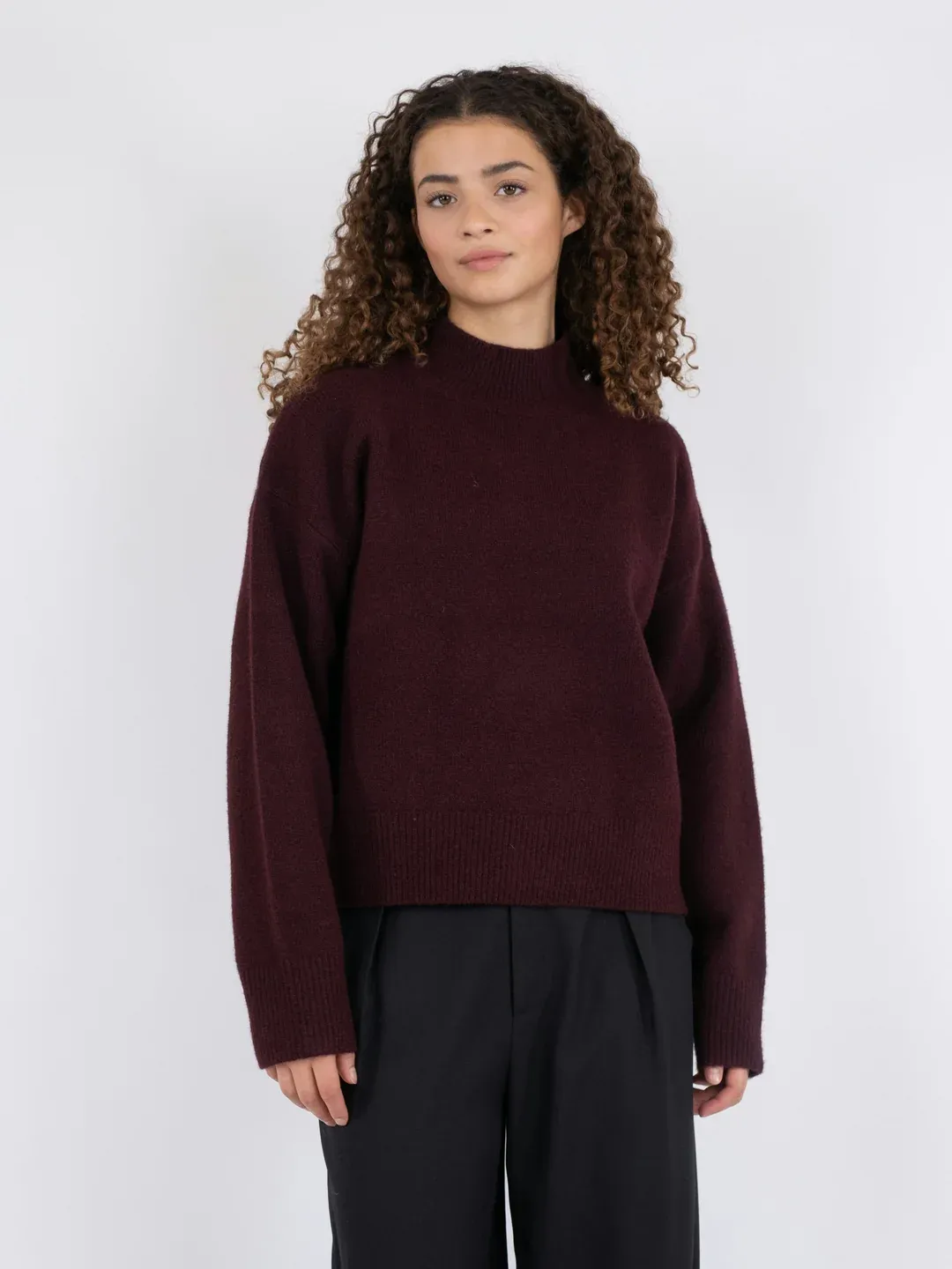 Neo Noir Paulina Knit Blouse 159703 Wine