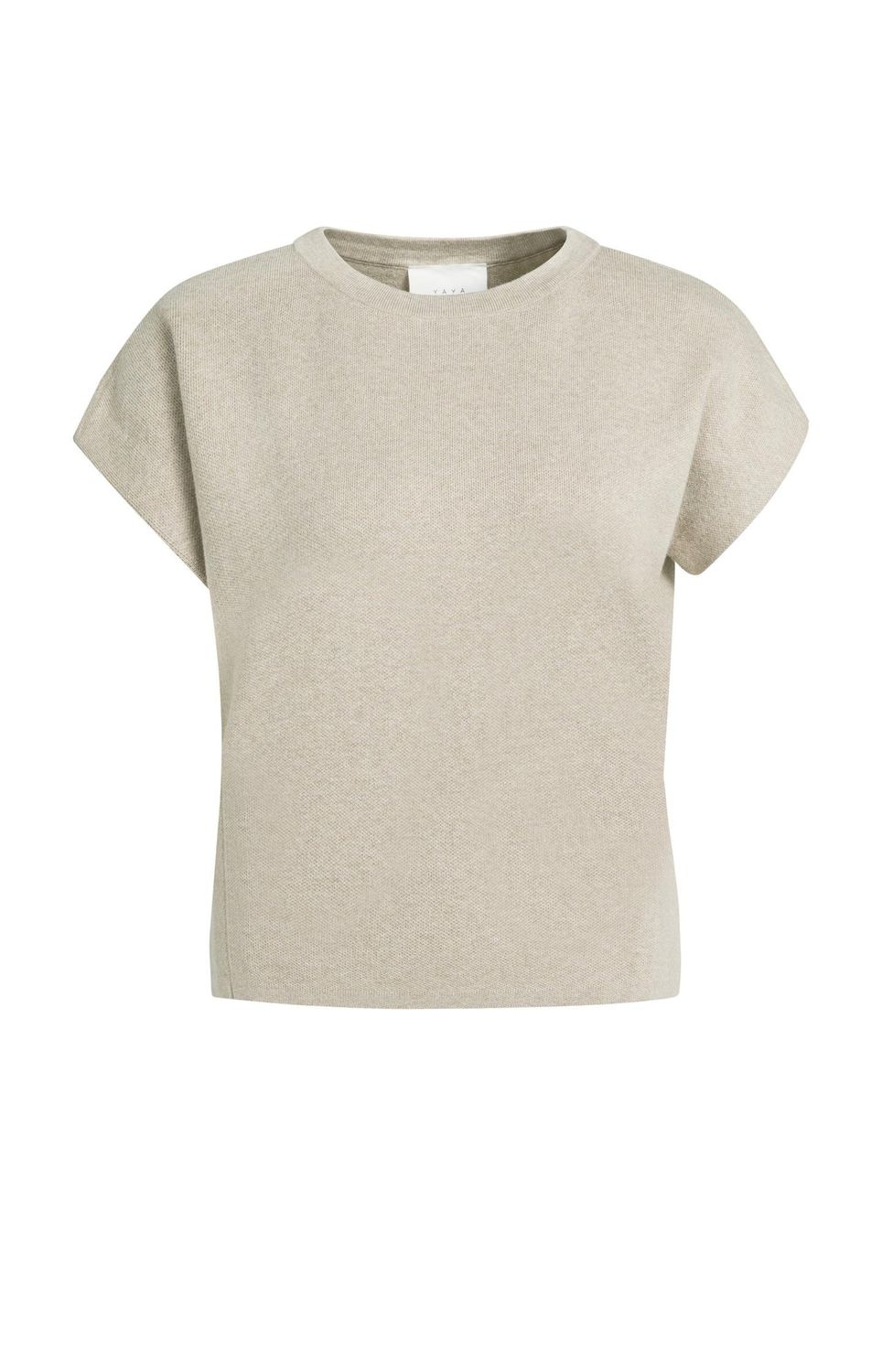 YaYa Mouwloze jacquard trui 01-000620-608 PURE CASHMERE BROWN