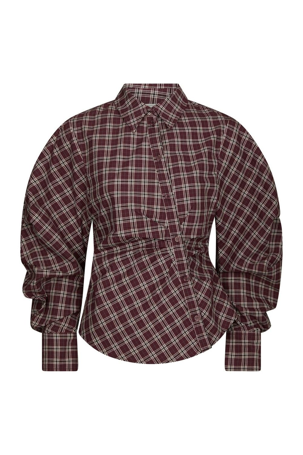 Neo Noir Neoella Medium Check Shirt 168469 Plum