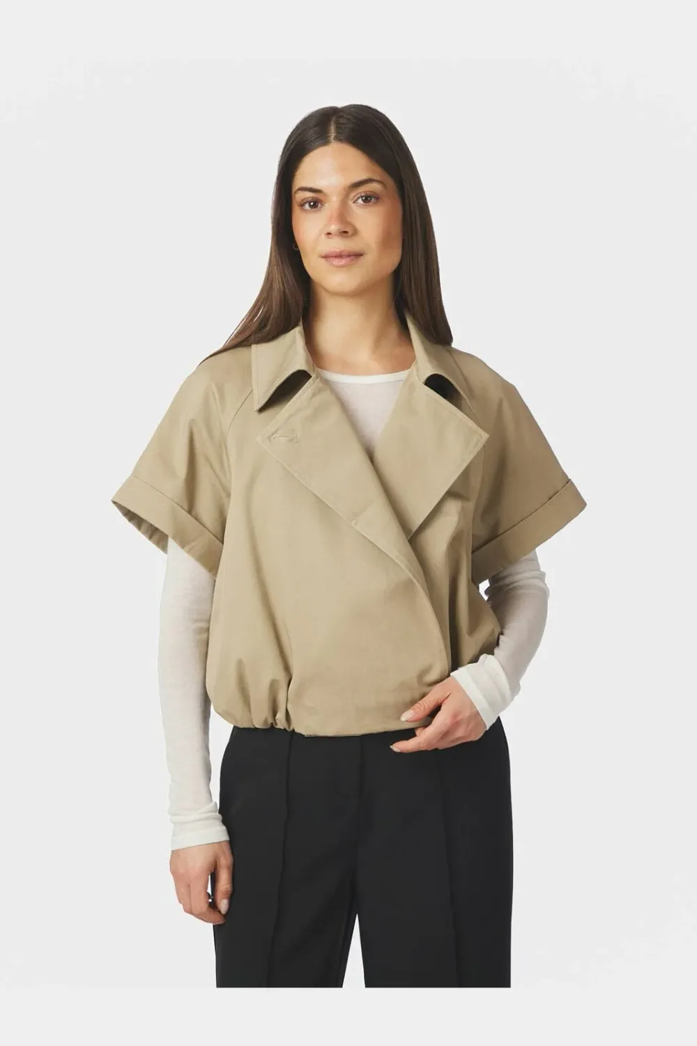 Neo Noir Lisha Trench Vest 169835 Taupe