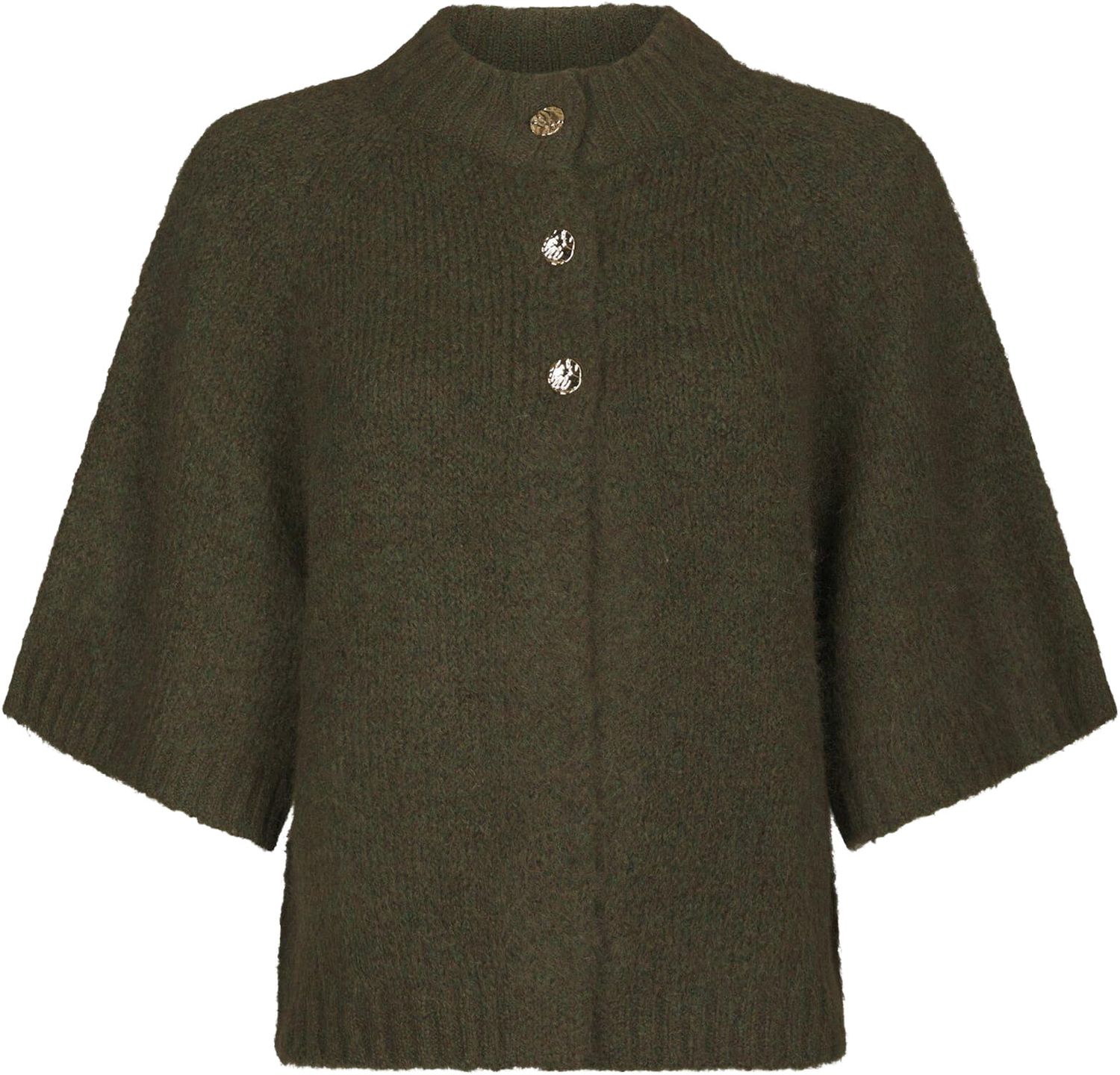 Neo Noir Benuta Fluffy Knit Cardigan 165816 Army