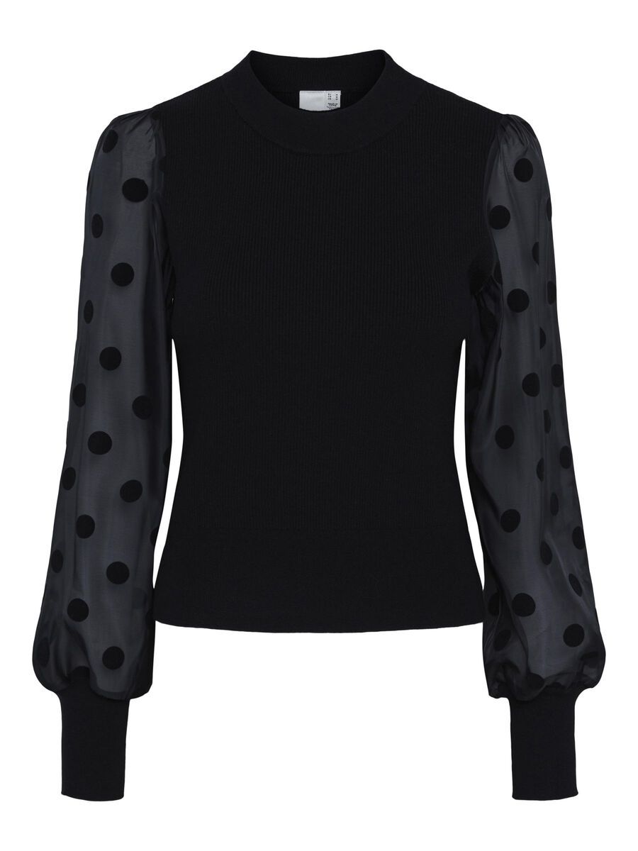 Y.A.S. YASDOTME LS KNIT PULLOVER S. 26024389 Black