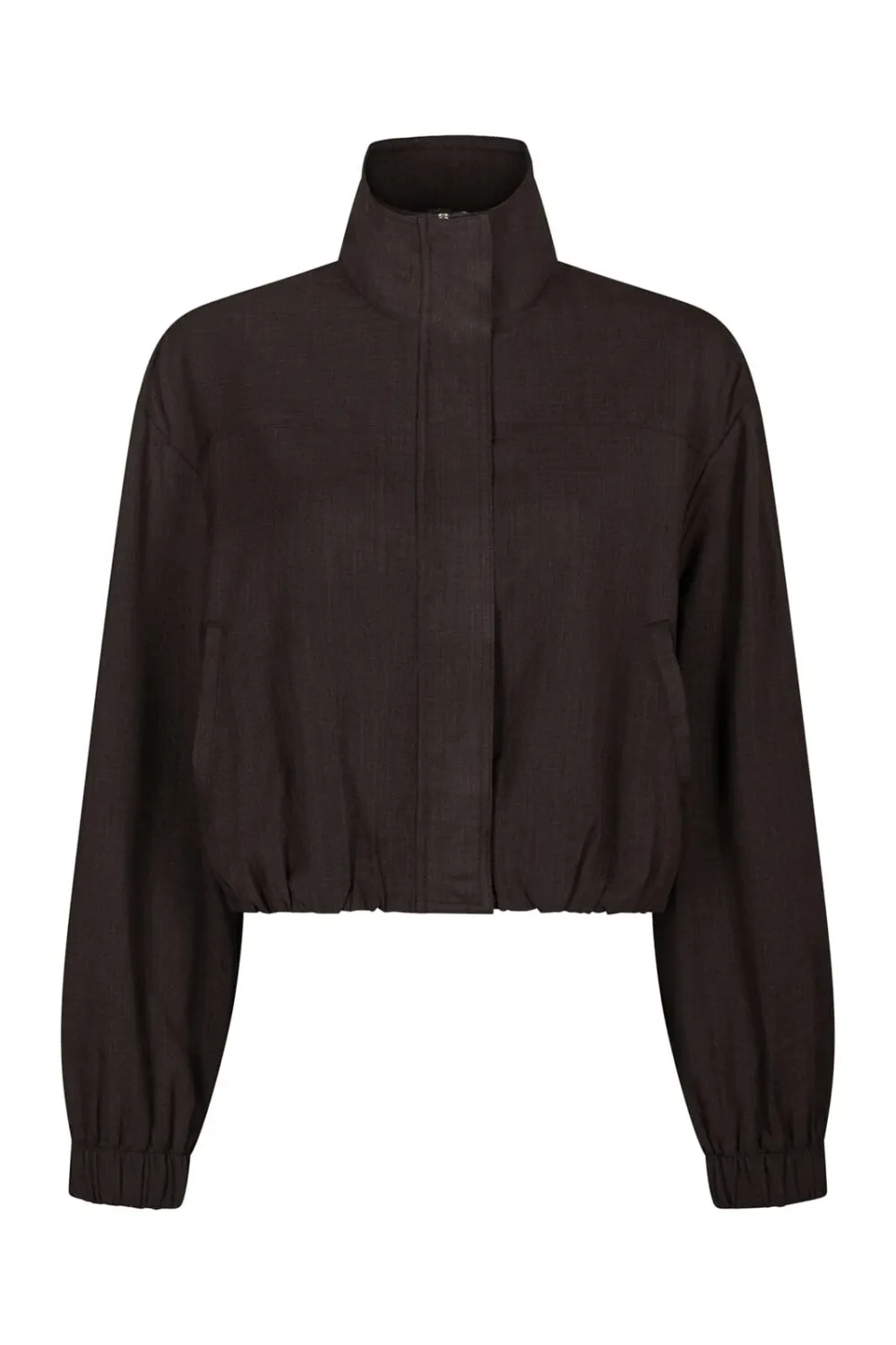 Neo Noir Felicity Zip Blouse 170348 Dark brown
