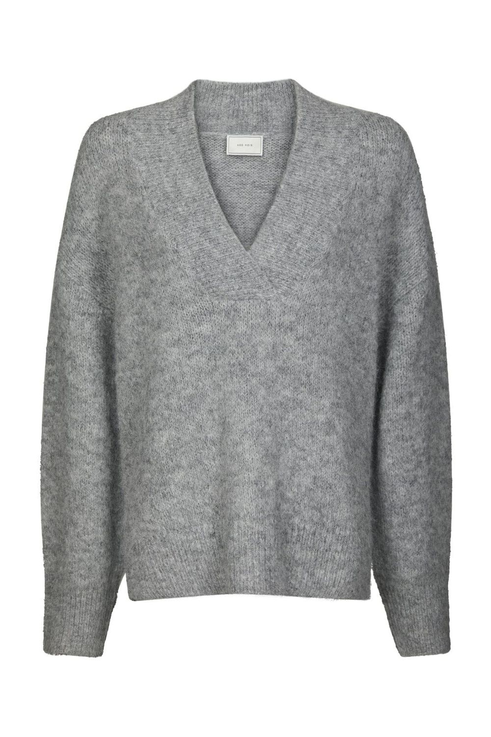 Neo Noir Melli Fluffy Knit Blouse 167715 Grey melange