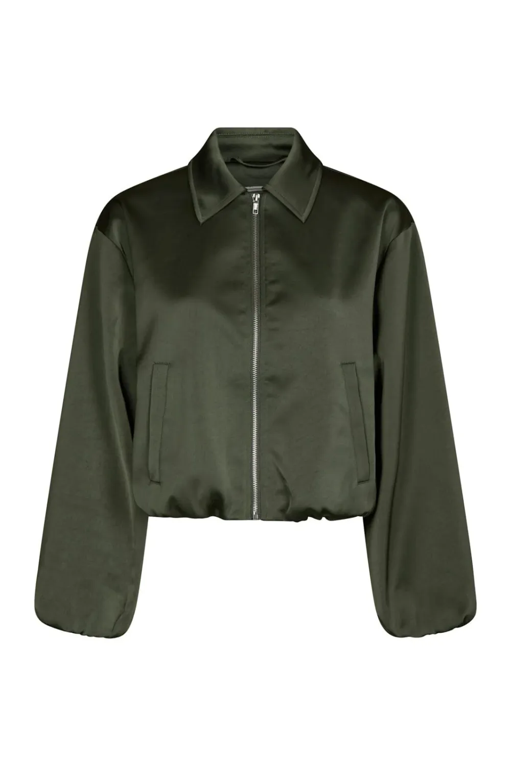 Neo Noir Denielle Heavy Sateen Jacket 167474 Deep Green