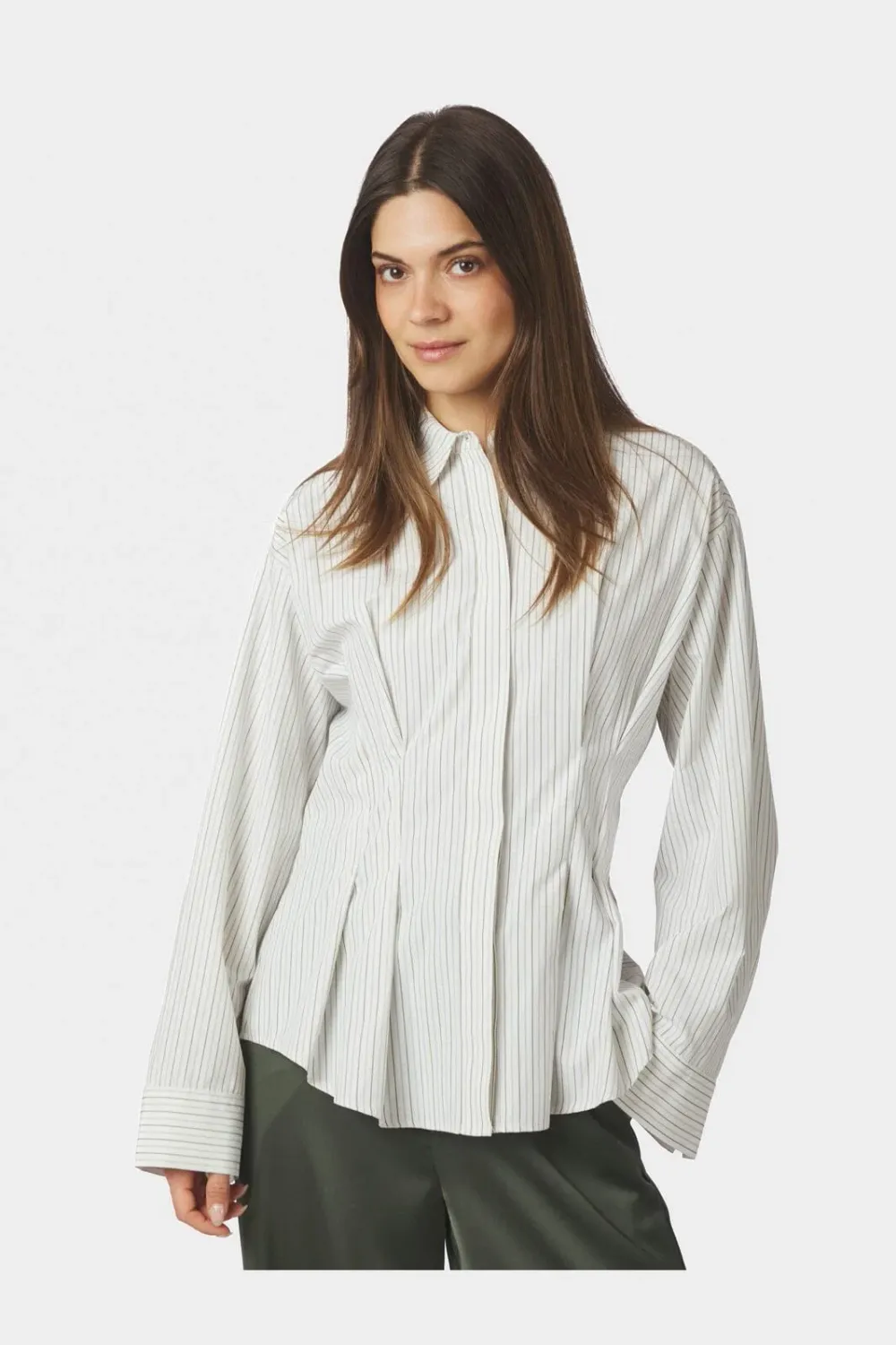 Neo Noir Lytra Double Stripe Shirt 170120 White stripe
