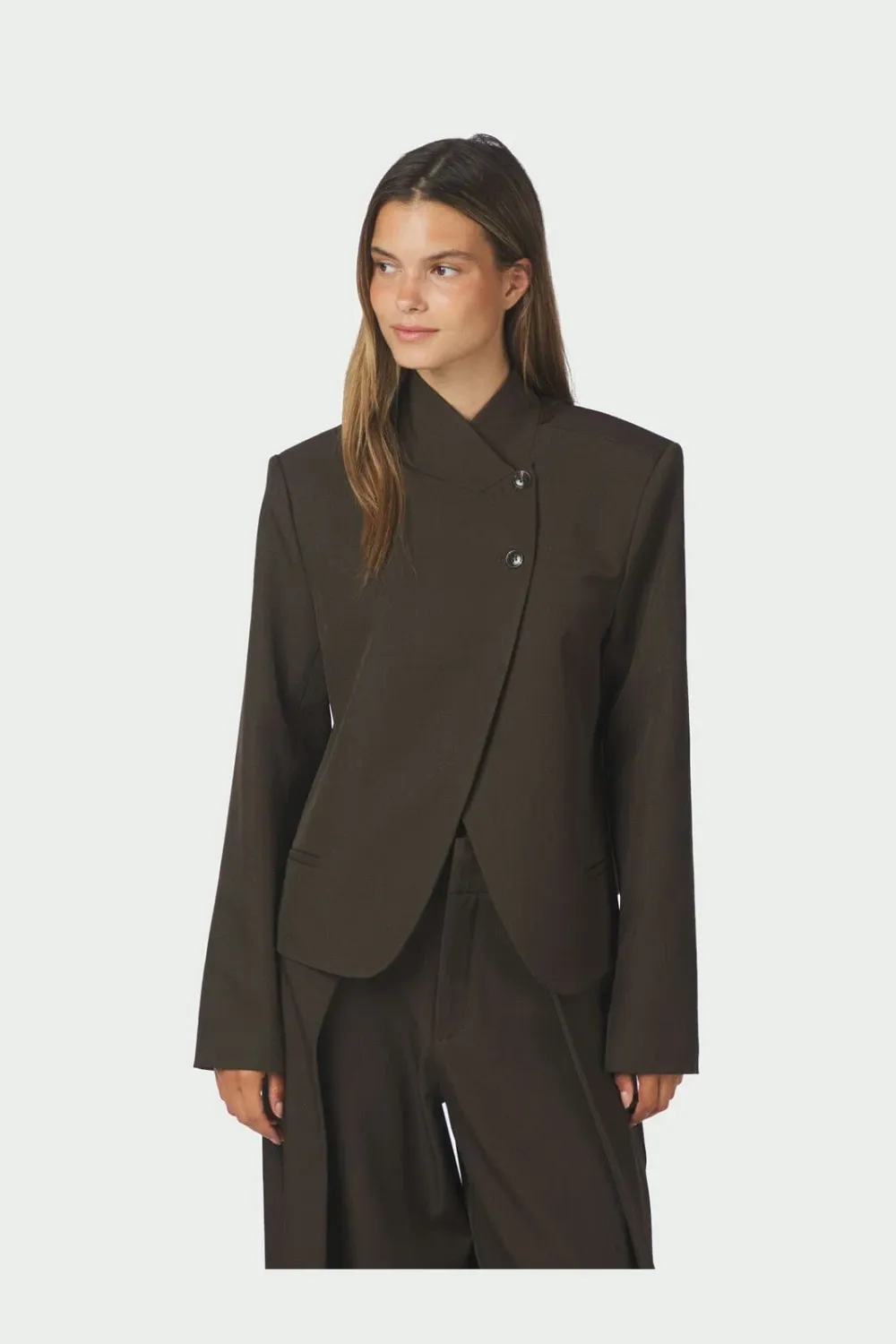 Neo Noir Tiria Structure Blazer 170815 Dark brown