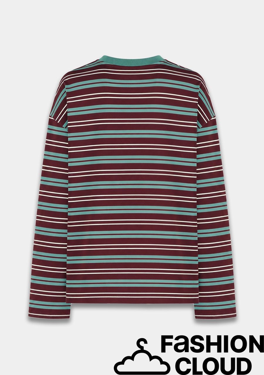 Harper & Yve TOMMY-LS AW6P613 TEAL BLUE STRIPE Harper & Yve TOMMY-LS AW6P613 TEAL BLUE STRIPE