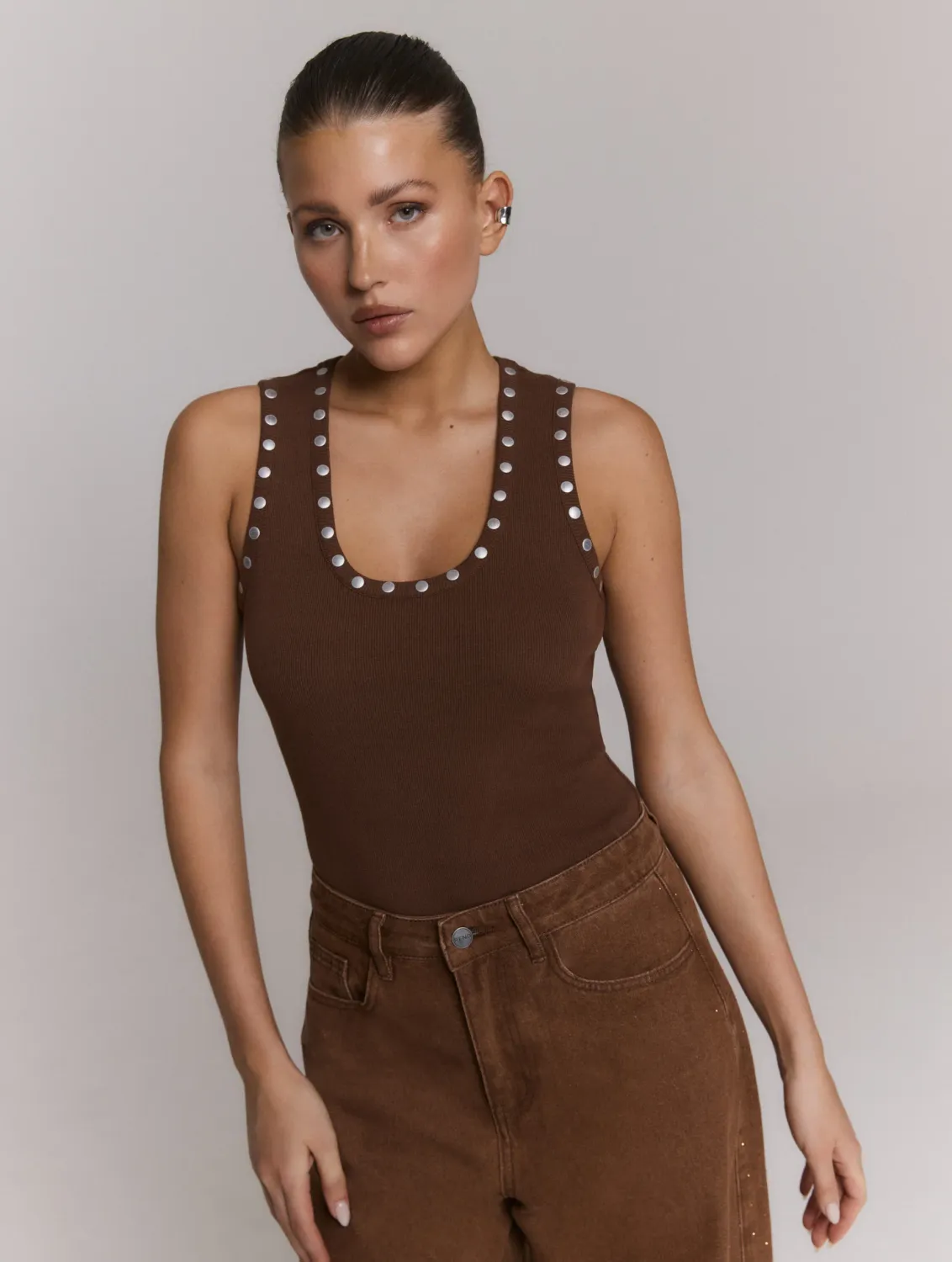 Refined BENTE TANKTOP R2608812008 choc brown