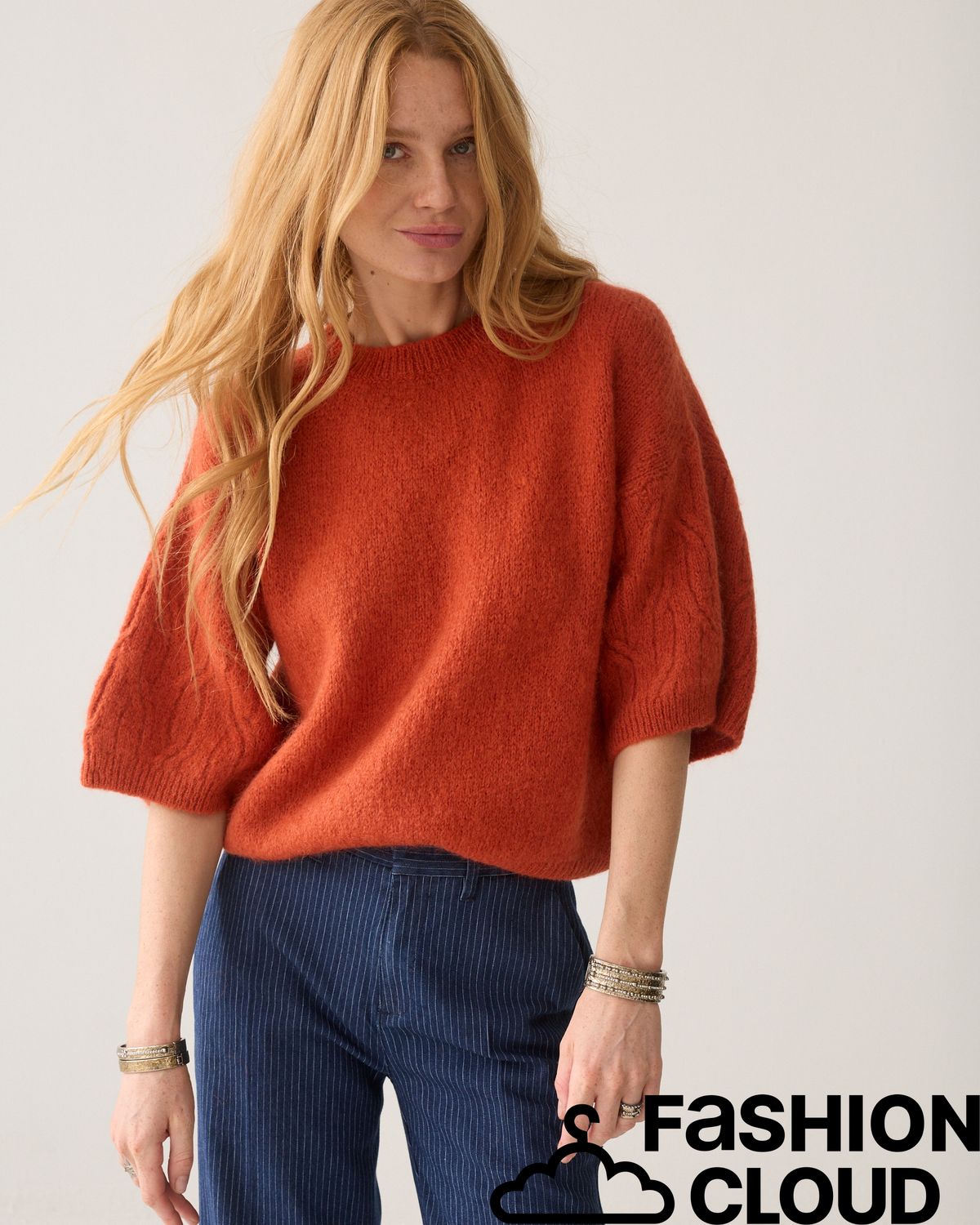 Summum Woman Boxy sweater Mohair wool blend knit 7s8040-70100 508