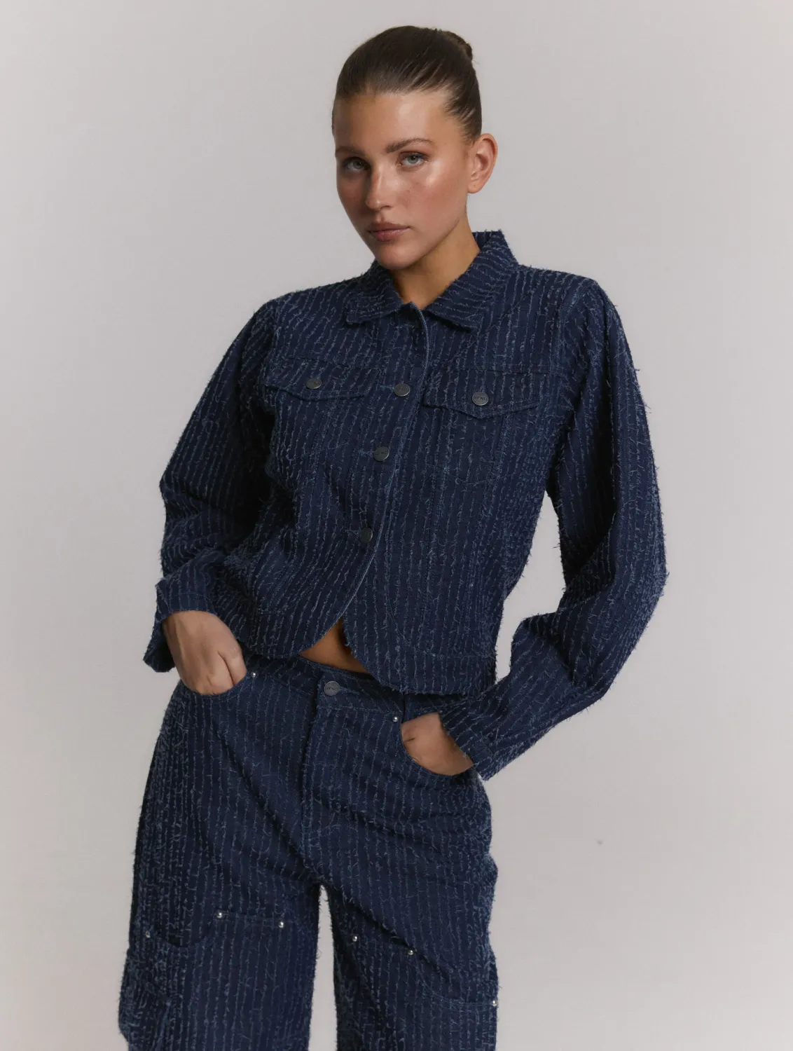 Refined AYLA JACKET R2609474059 blue denim